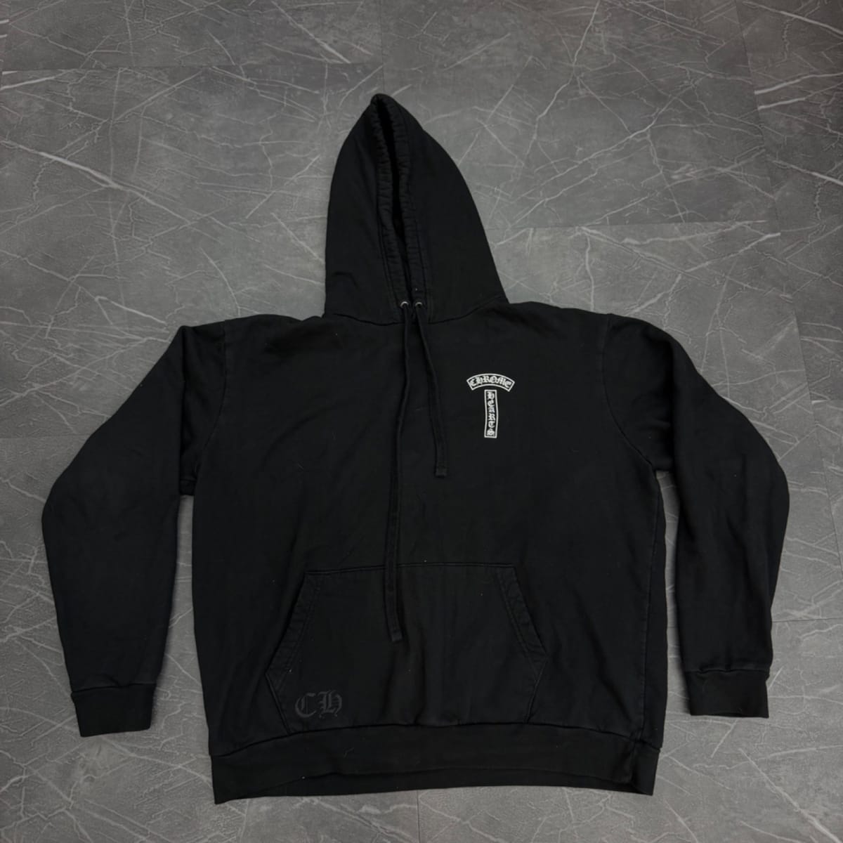 Chrome Hearts Shoulder Logo Hoodie Black - Image 1