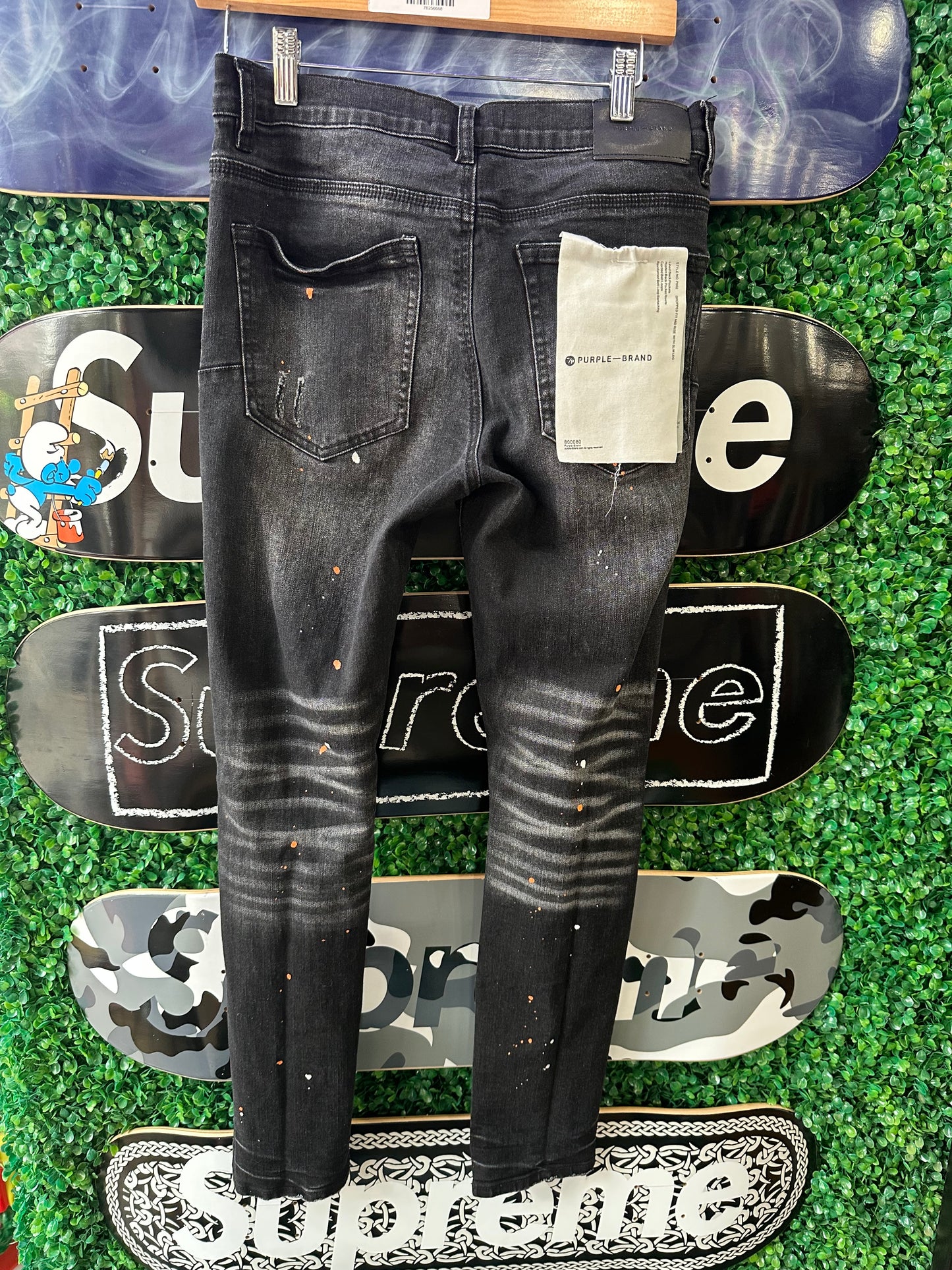 Purple Brand Jeans Paint Splatter Black (30)