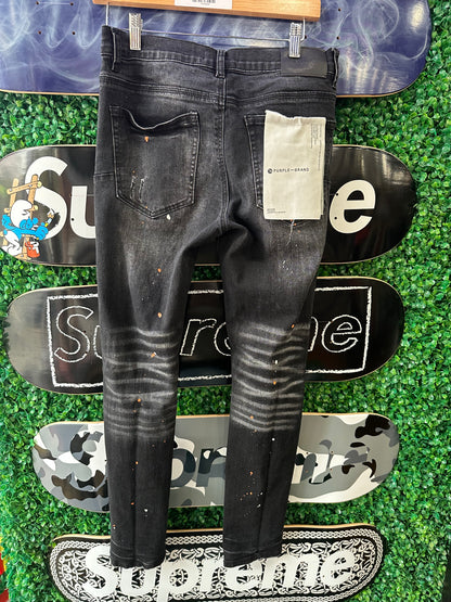 Purple Brand Jeans Paint Splatter Black (30)