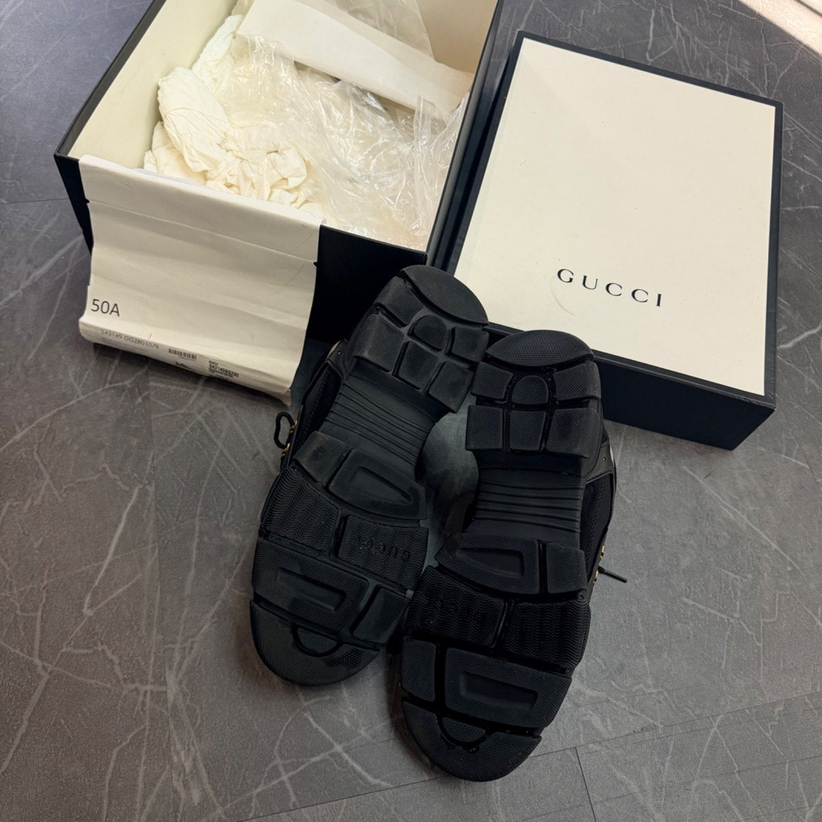 Gucci Flashtrek SEGA Black Leather (Size 11) (VNDS)