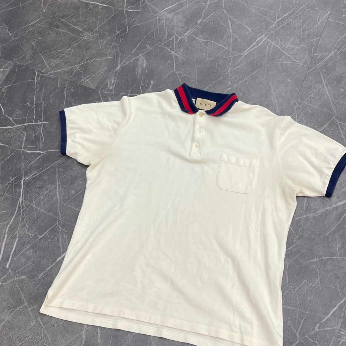 Gucci Striped Collar Polo - Image 2