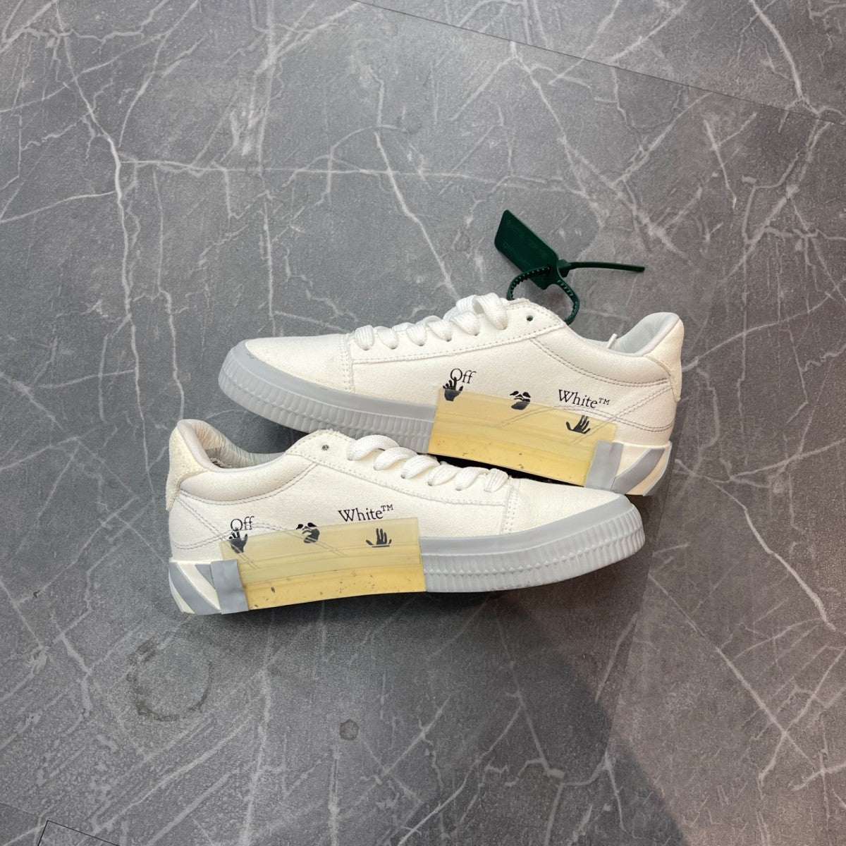 OFF-WHITE Vulc Low White Black Grey (Women's) - Image 2