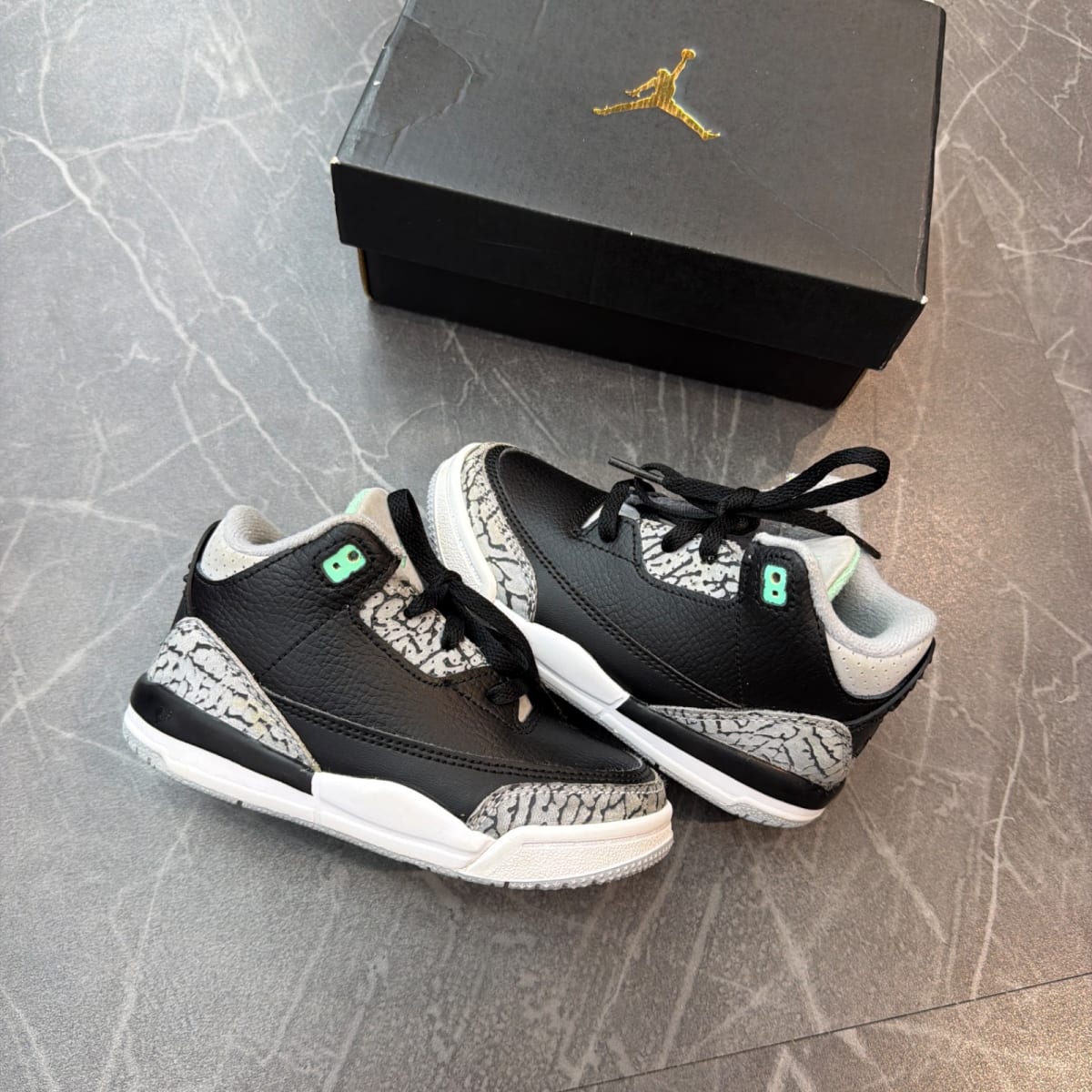 Jordan 3 Retro Green Glow (TD) (Size 9C) (VNDS)