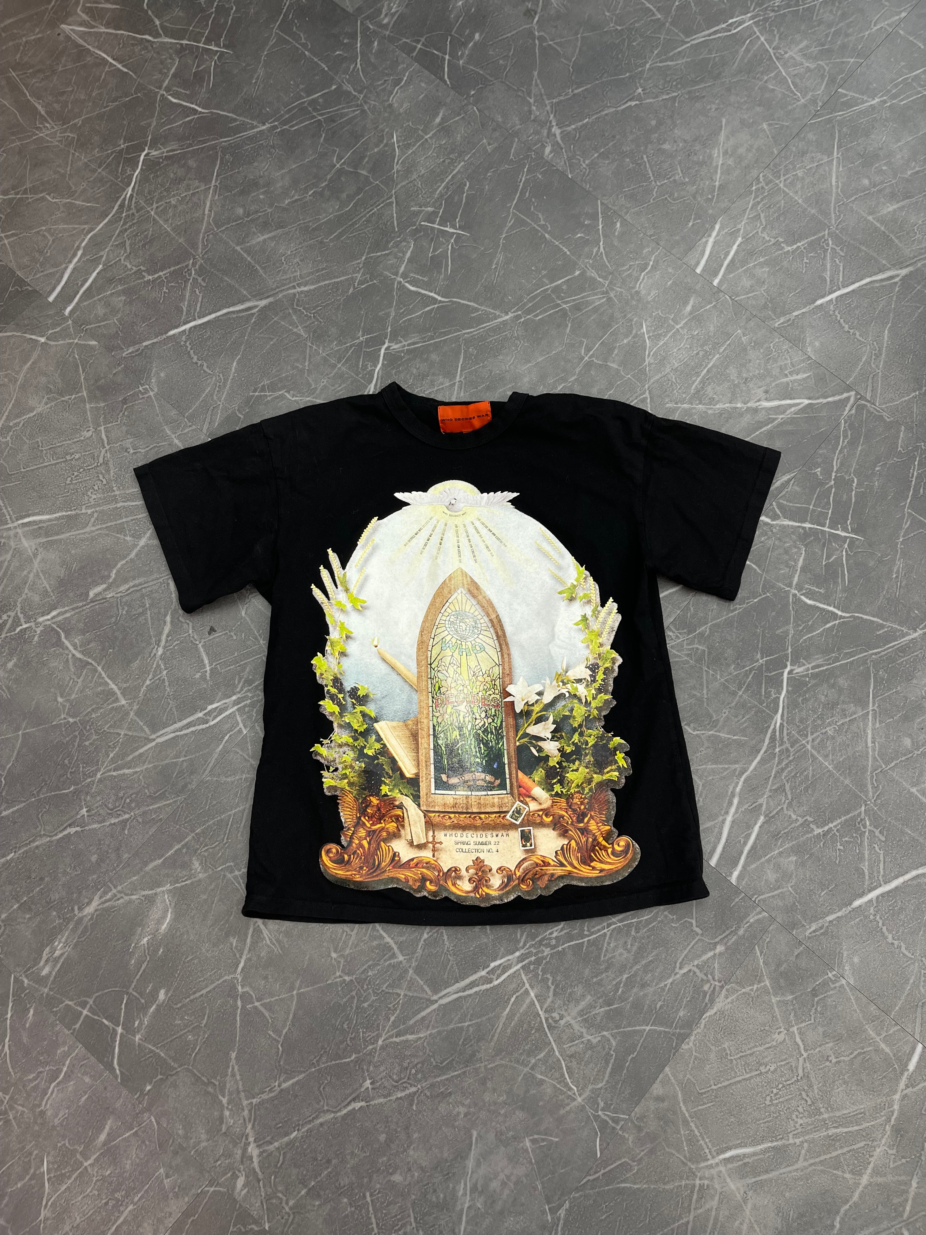 Who Decides War Stained Glass Window Tee