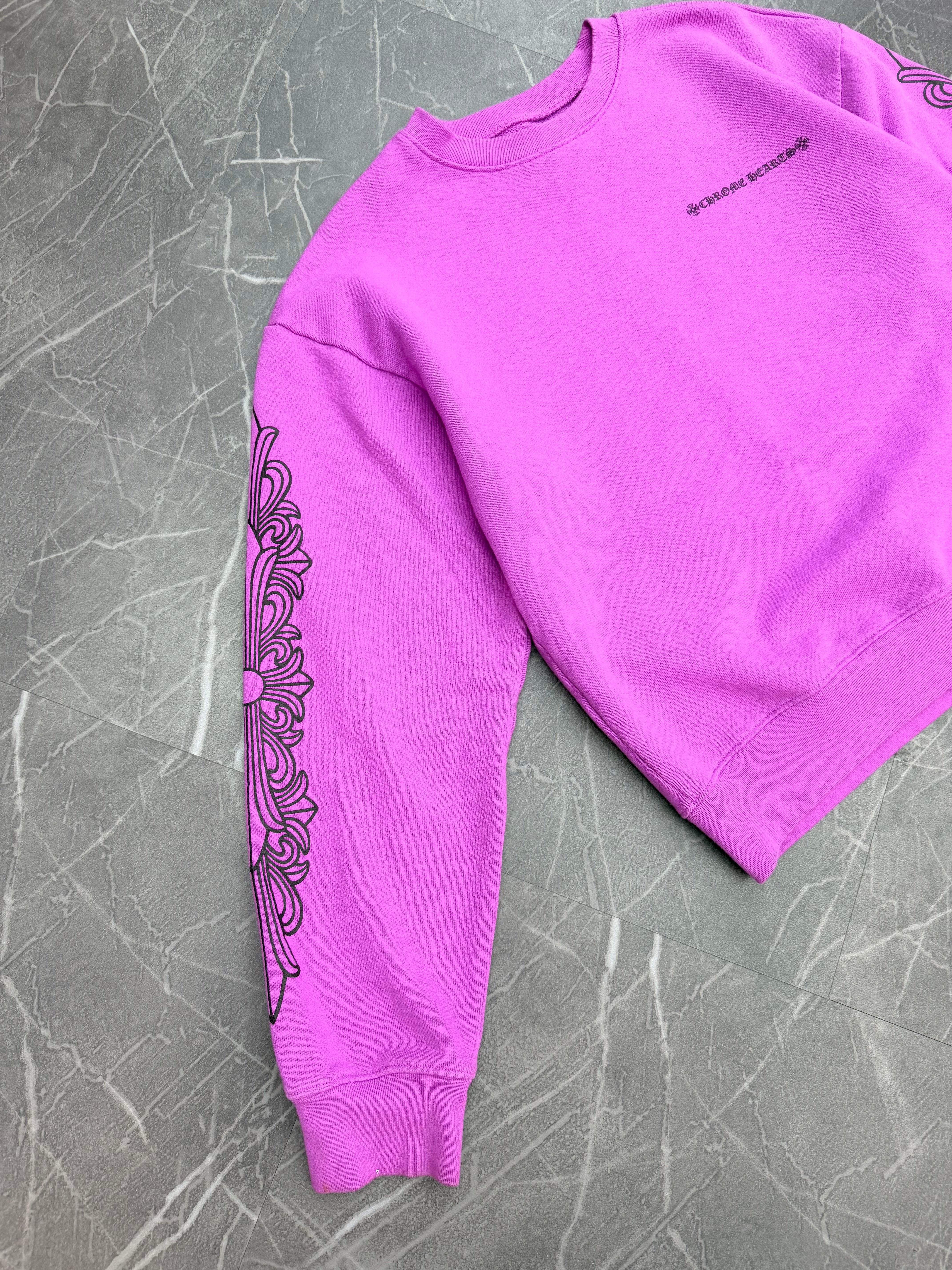 Chrome Hearts Matty Boy Spider Web Crewneck “Purple”