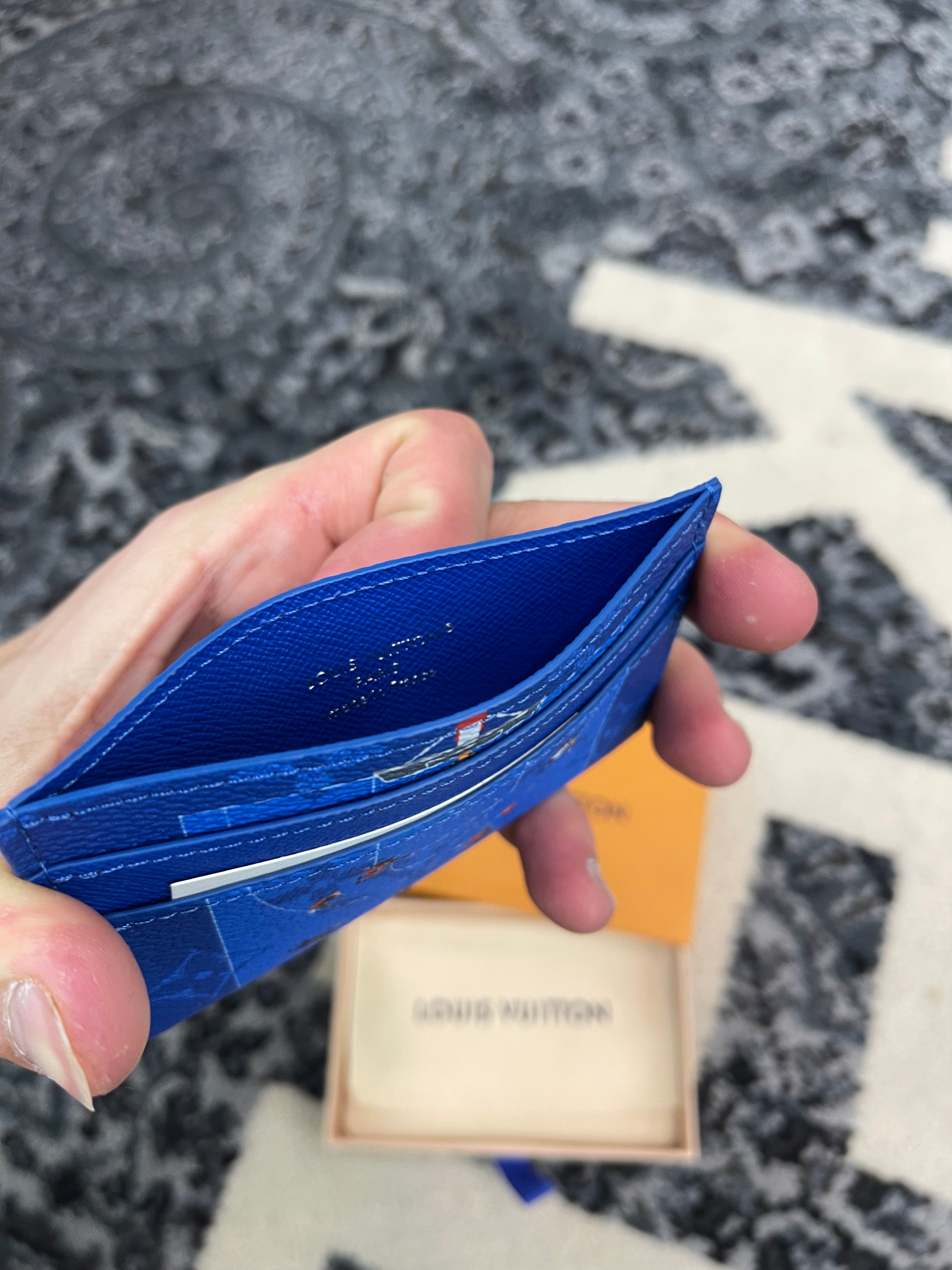 Louis Vuitton Basketball Double Card Case “Blue”