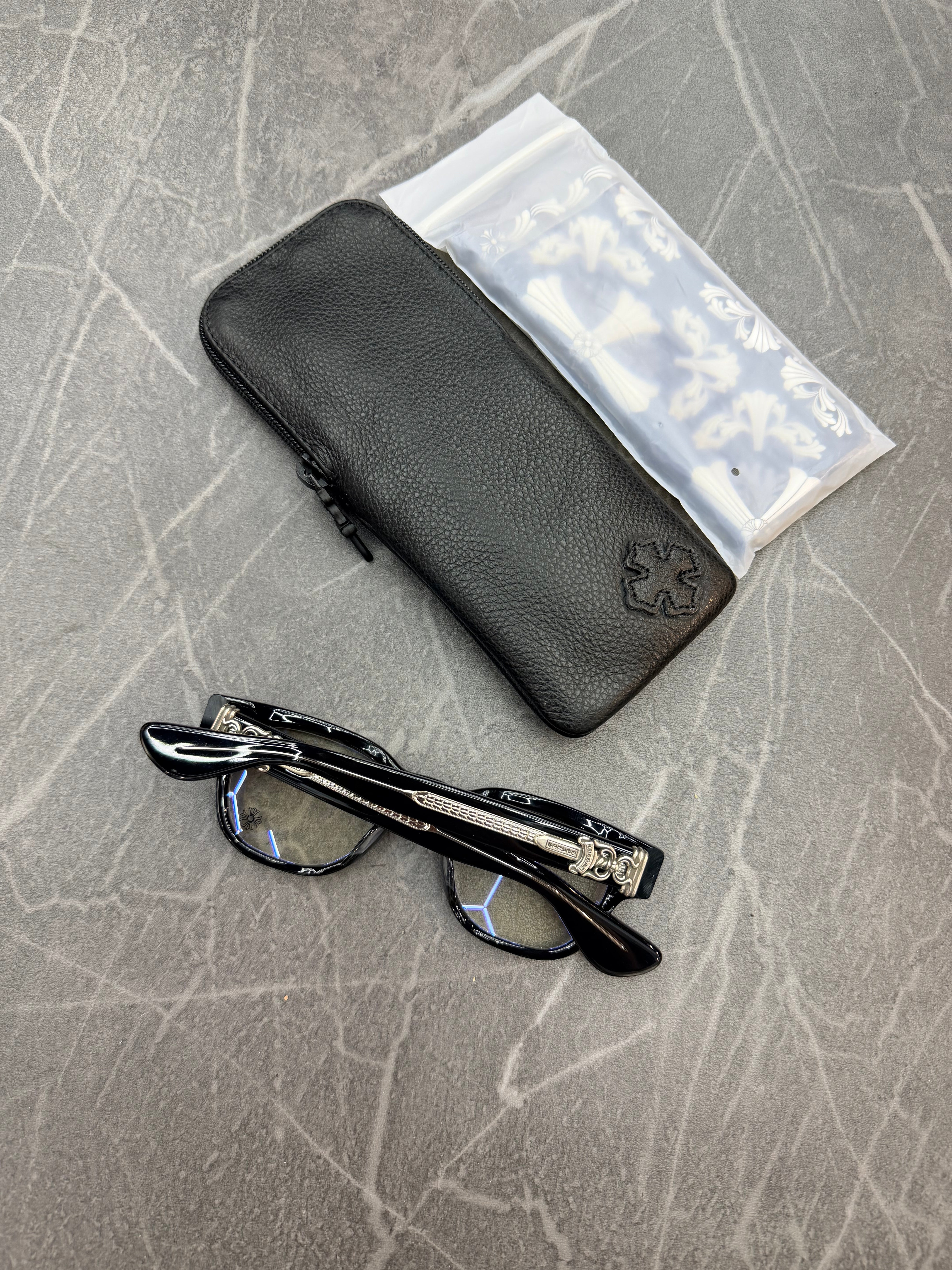 Chrome Hearts Cuntvoluted Black Clear Frame Glasses