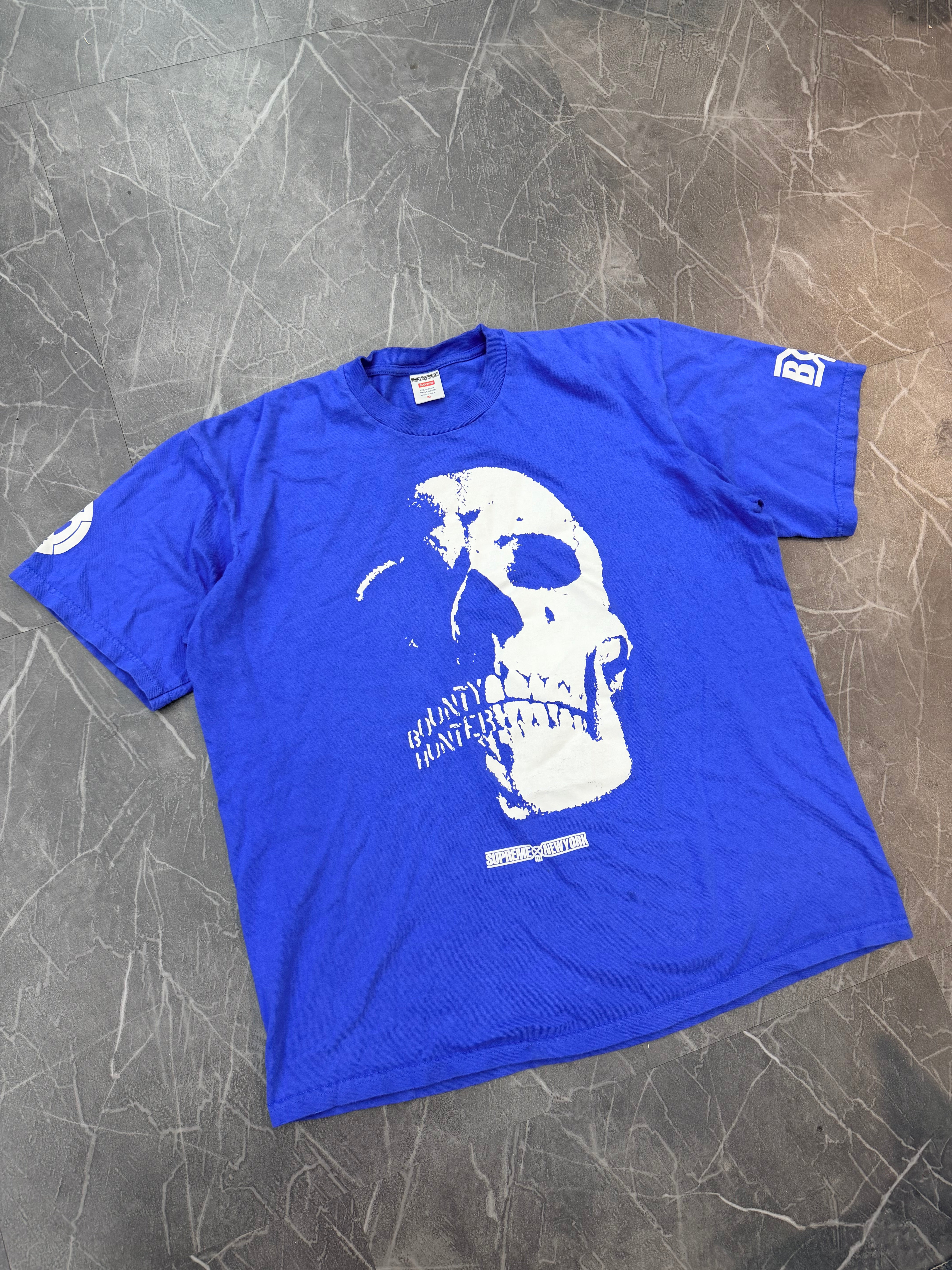 Supreme Bounty Hunter Skull Tee “Blue”