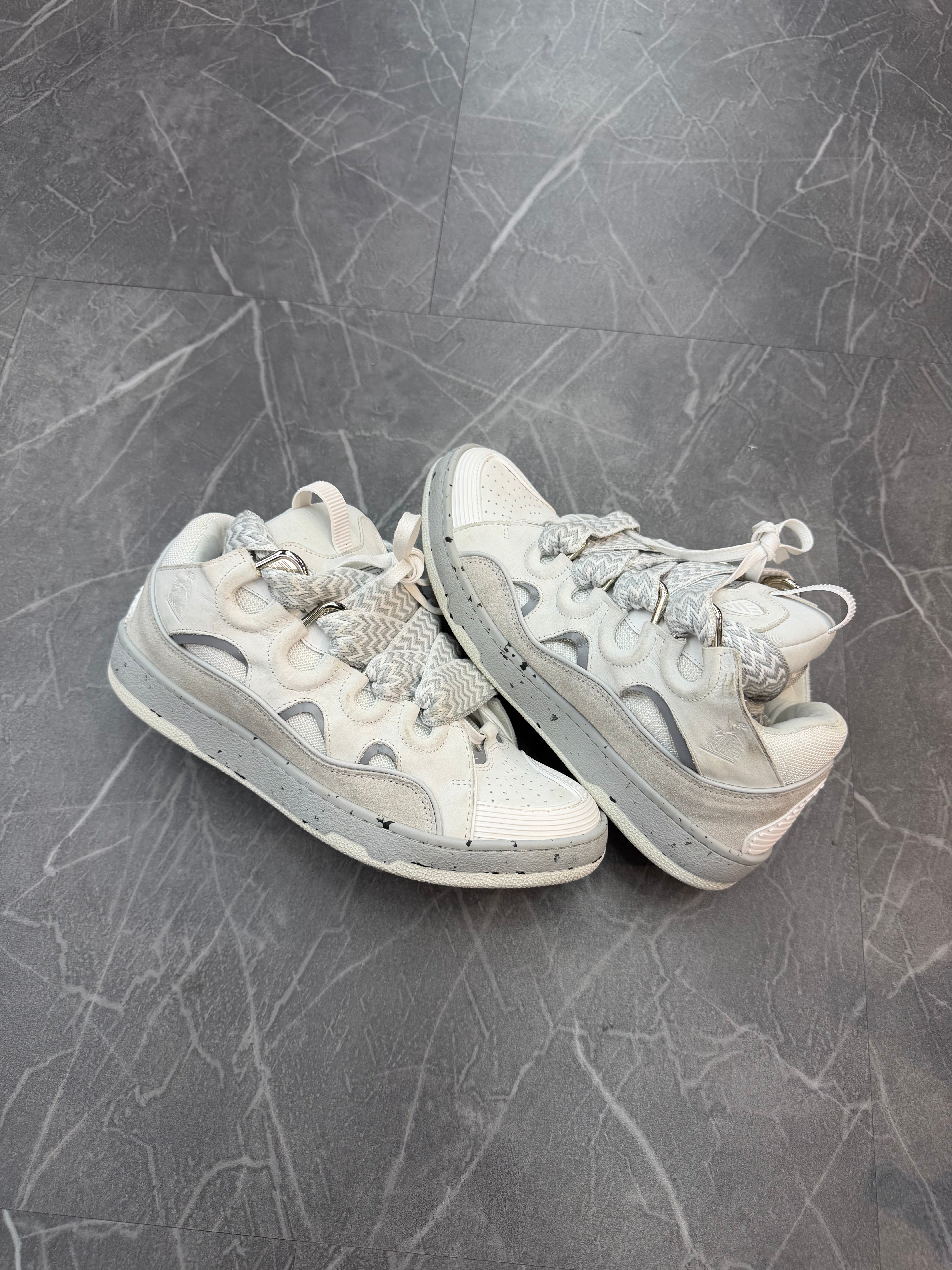 Lanvin Curb Sneaker “White Grey”
