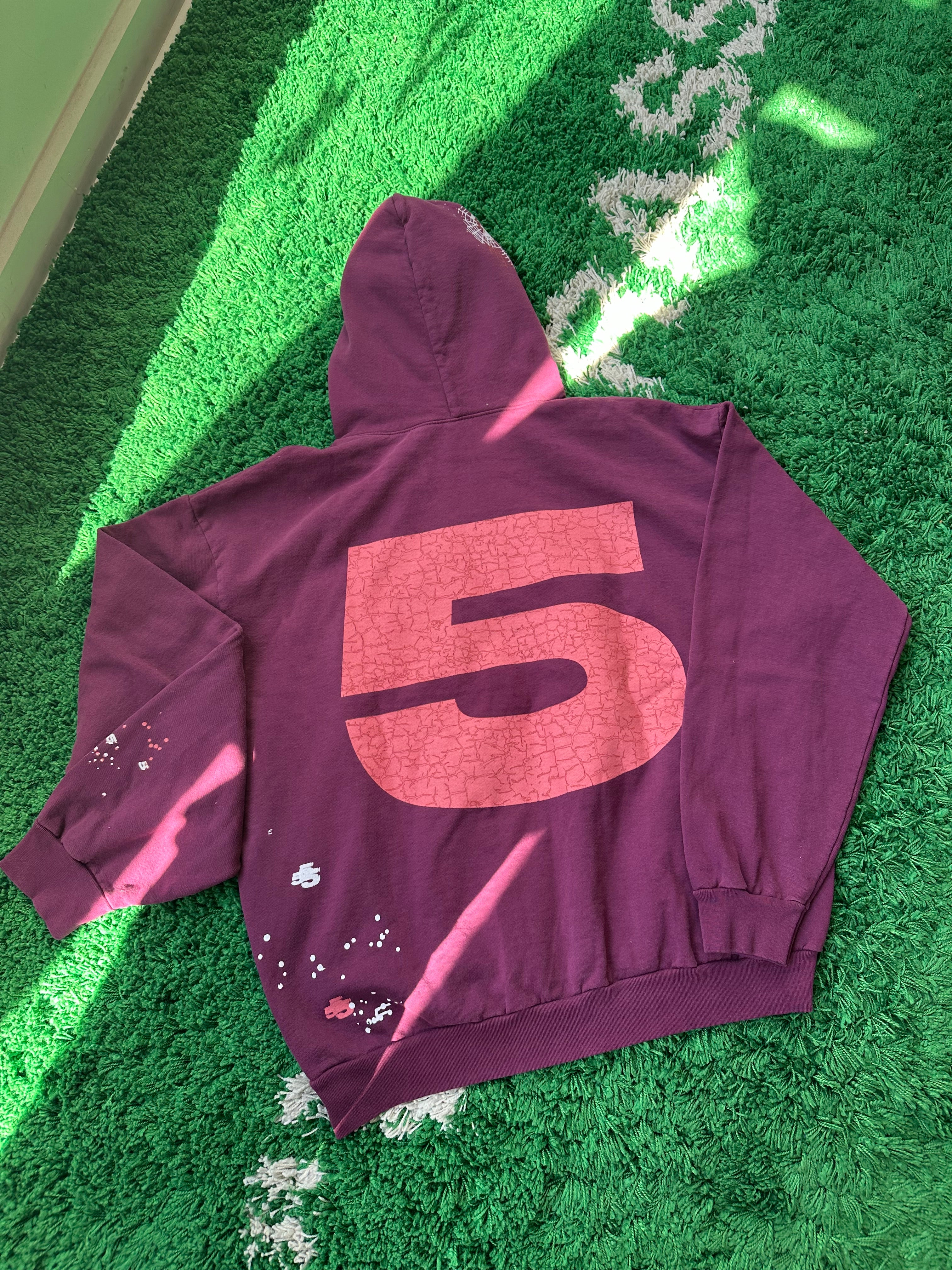 Sp5der Hoodie “Nocturnal Highway Dark Purple”