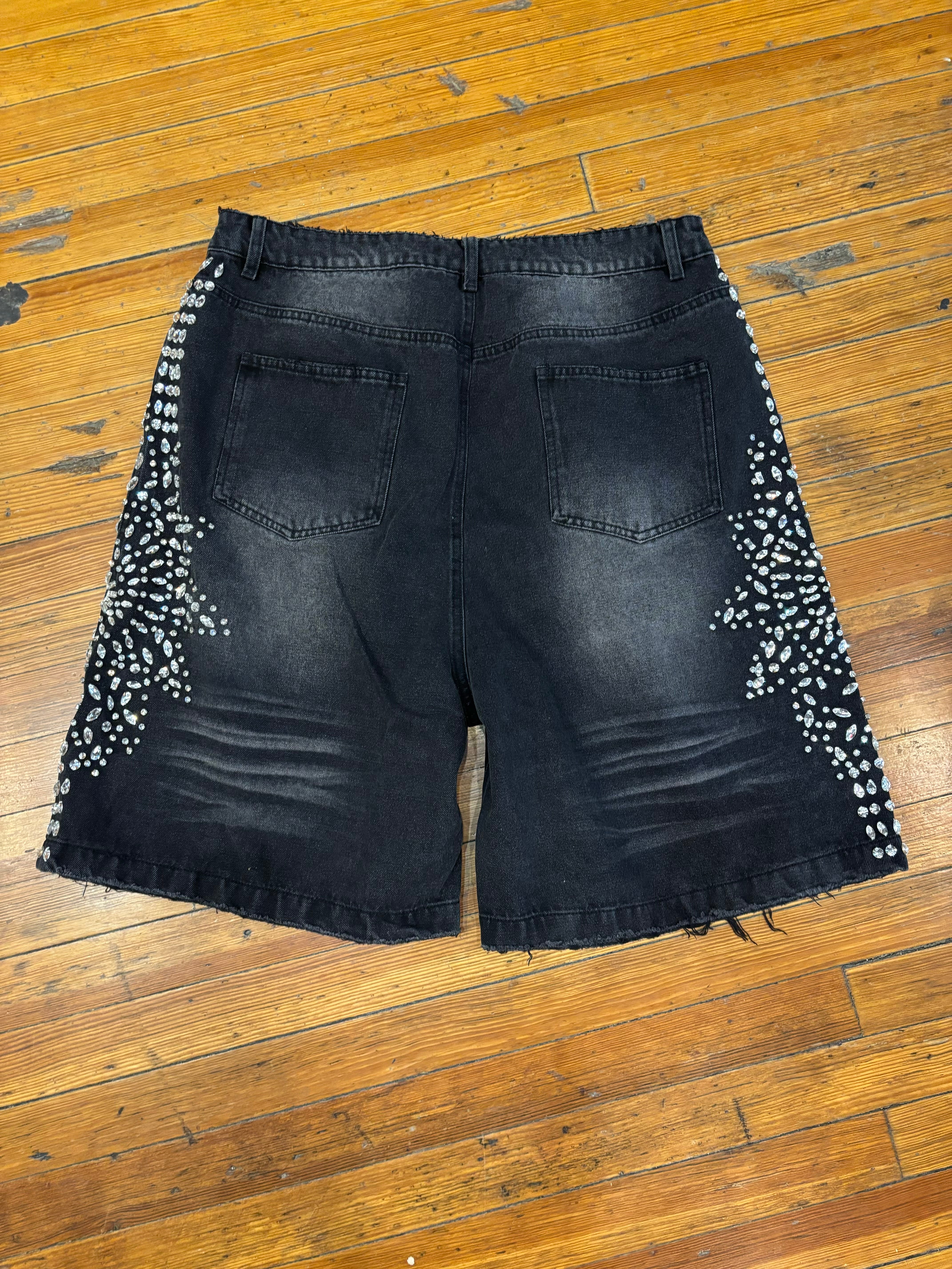 Vale Forever Sirens Jorts Rhinestone “Black”