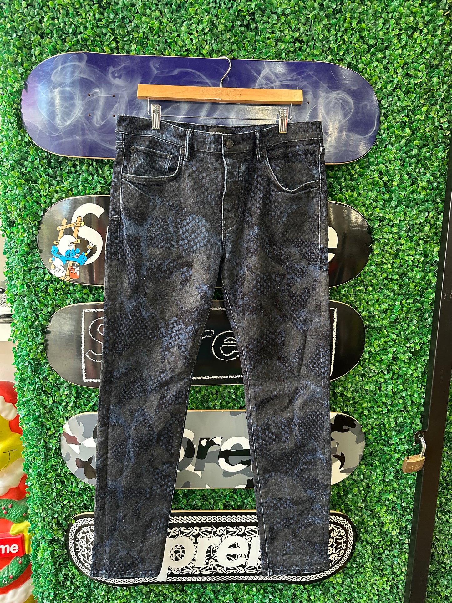 Purple Jeans “Blue Black Pattern”