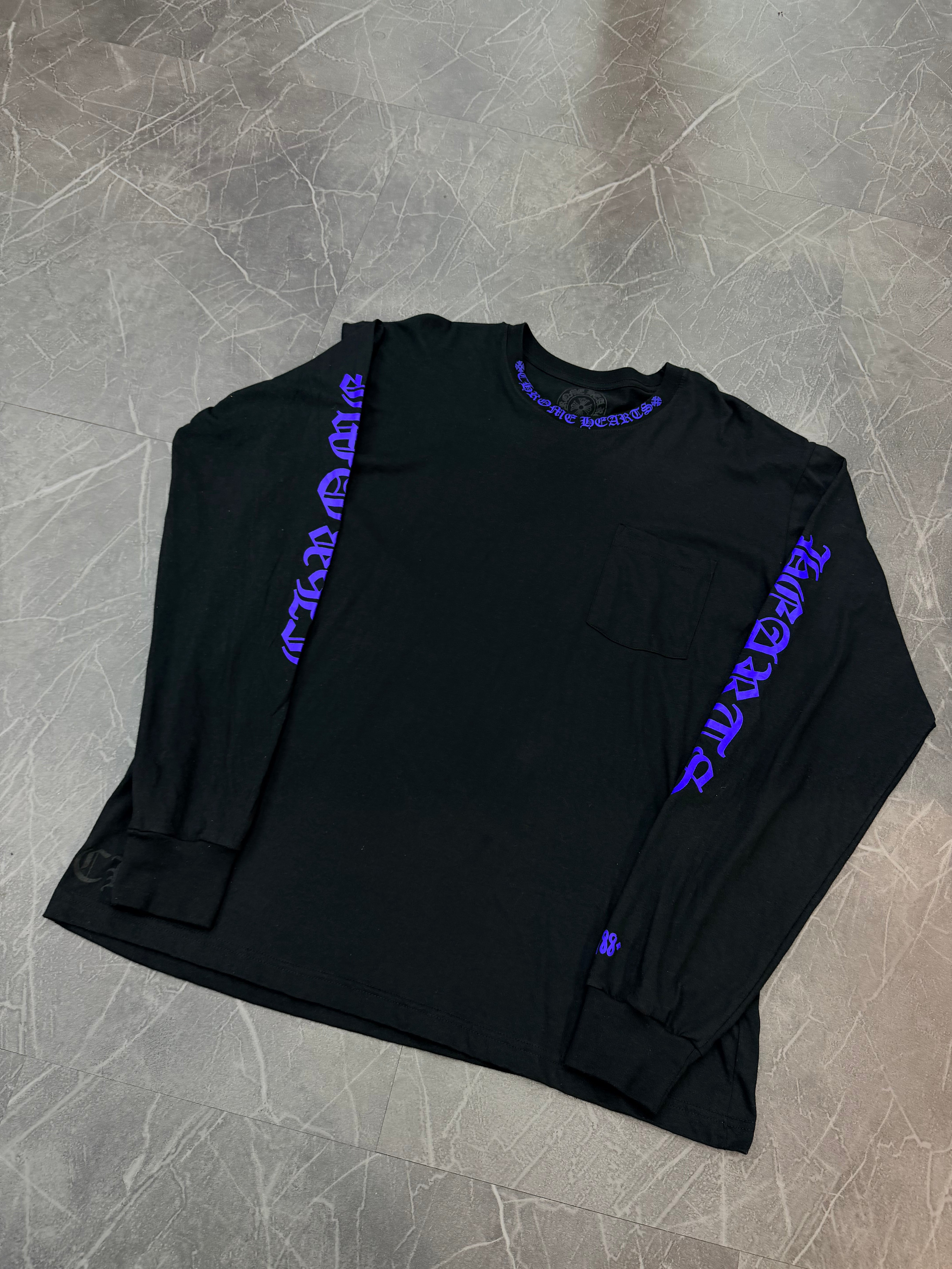 Chrome Hearts 1988 Neck Logo Long Sleeve Blue