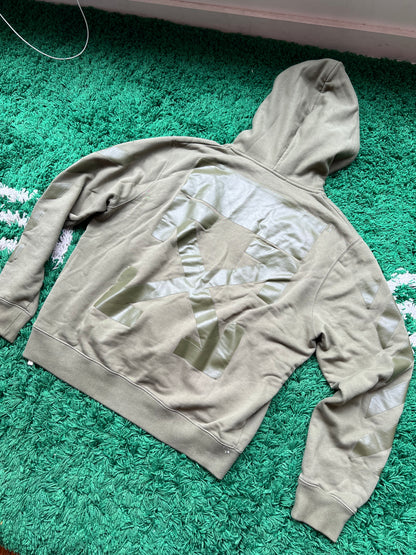 Off White Arrows Hoodie Olive