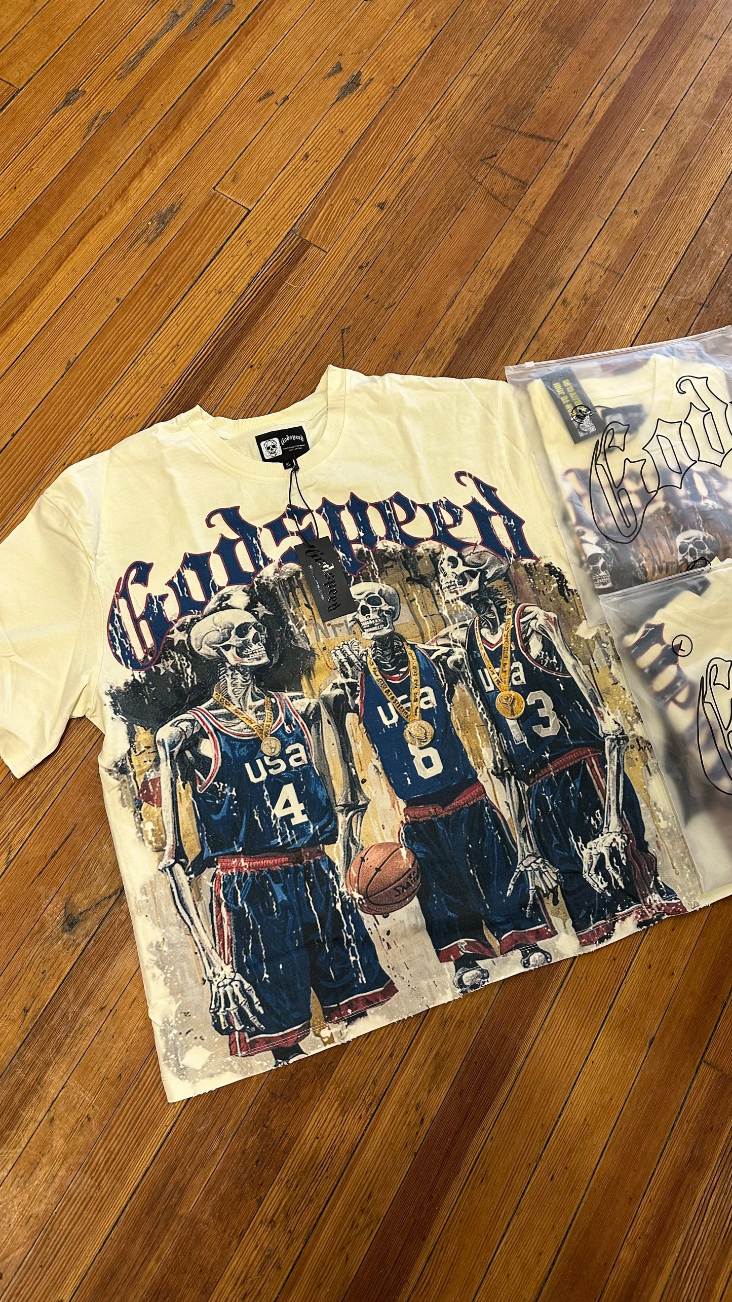 GodSpeed Tee Cream “USA Basketball”