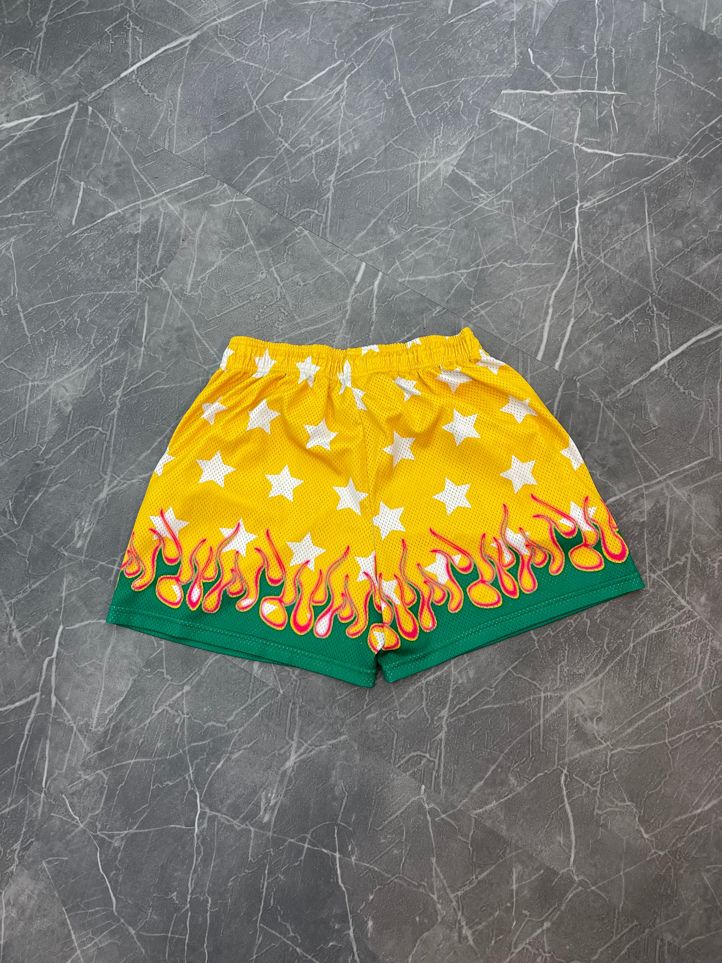 Eric Emanuel “Yellow Flame” Shorts