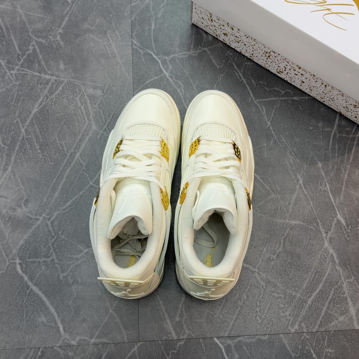 Jordan 4 Retro Metallic Gold (Women's) - Image 4