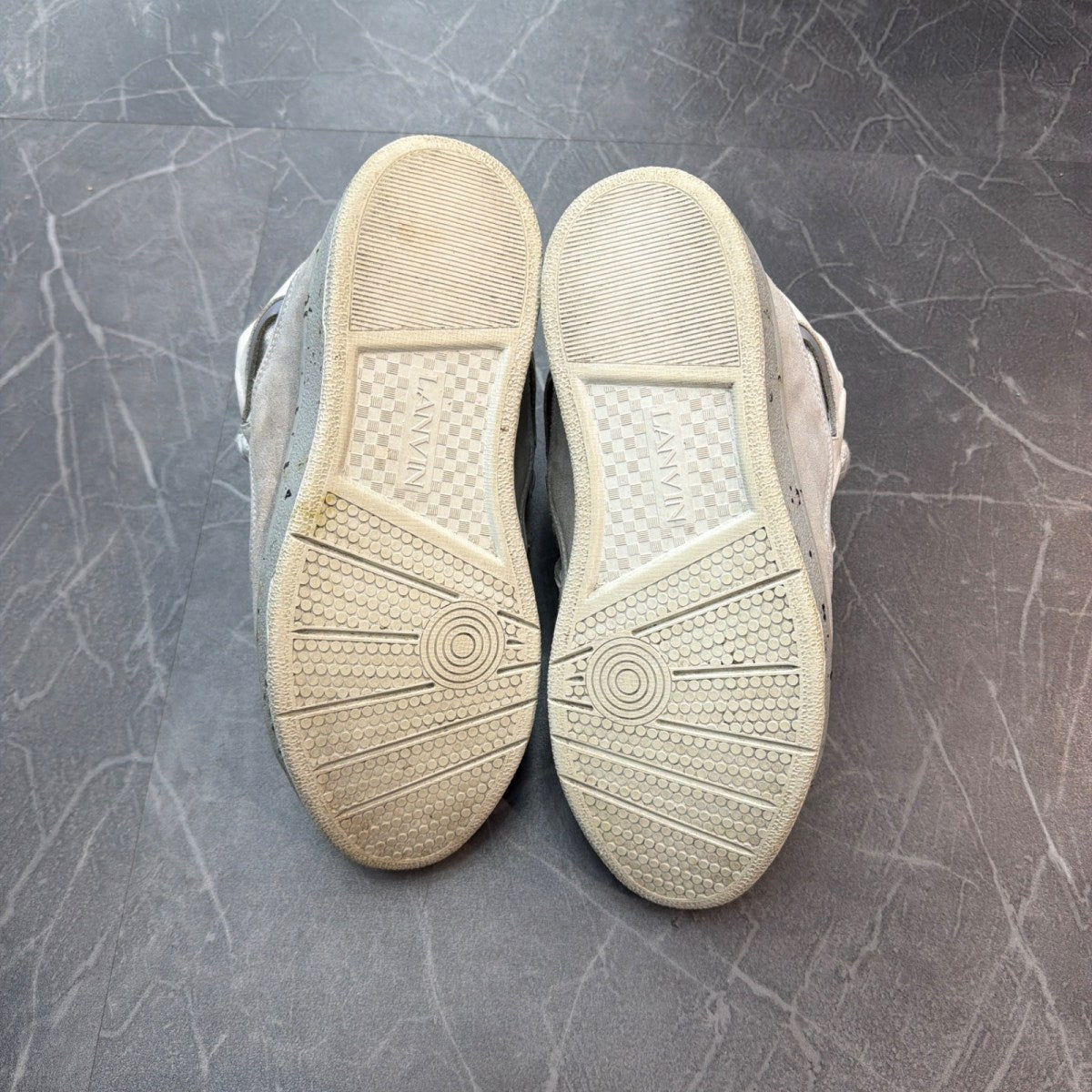 Lanvin Curb Sneakers 'Grey White' - Image 5