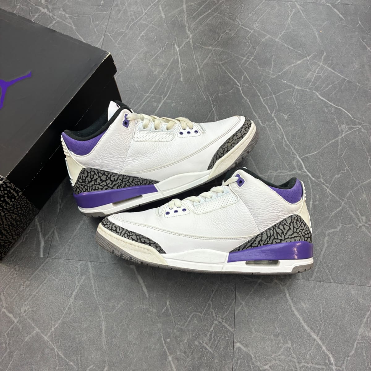 Jordan 3 Retro Dark Iris (Size 11.5) (Lightly Worn)