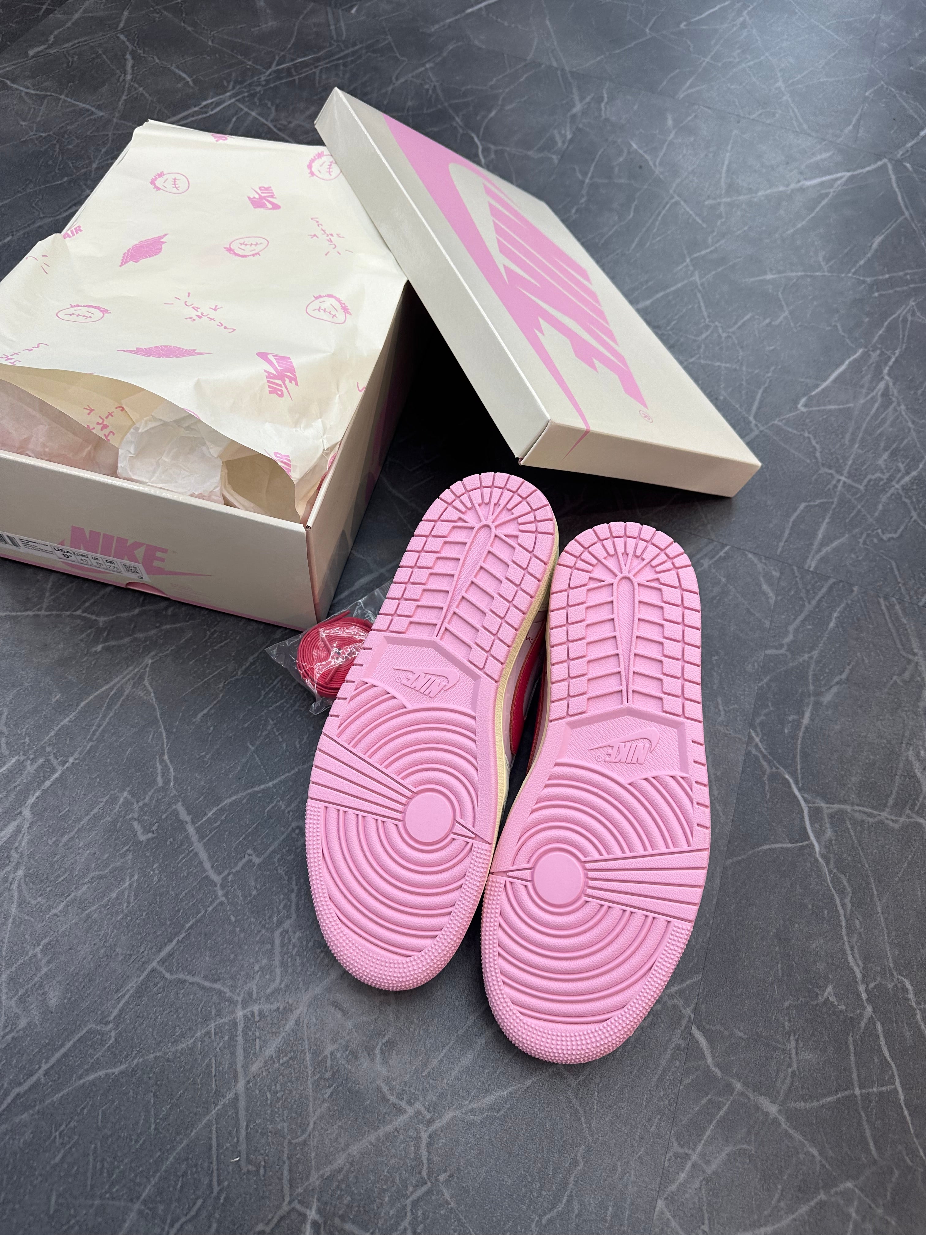 Travis Scott Jordan 1 Low “ Sail Tropical Pink”