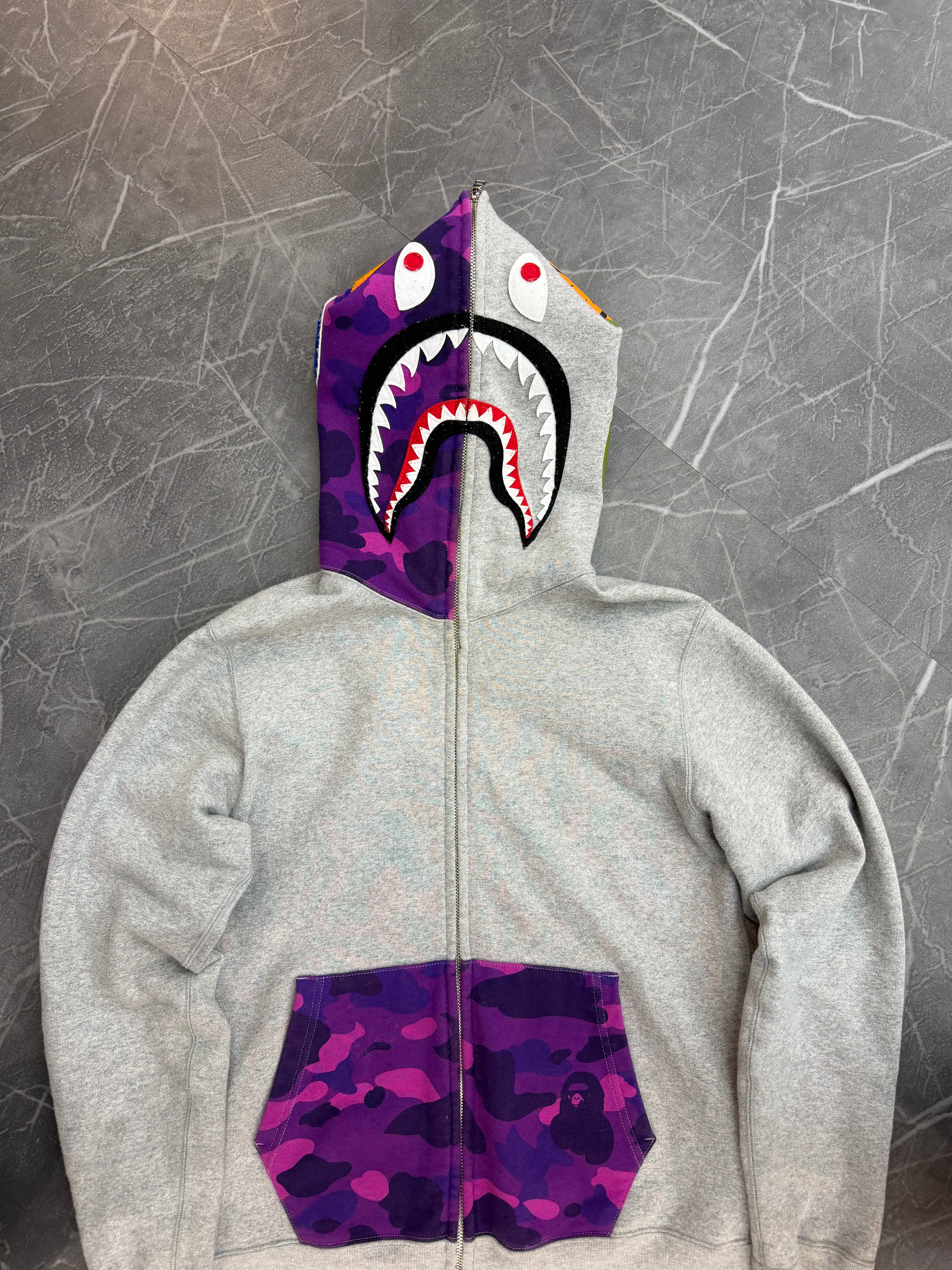 BAPE Color Camo Shark Full Zip-Up “Purple”