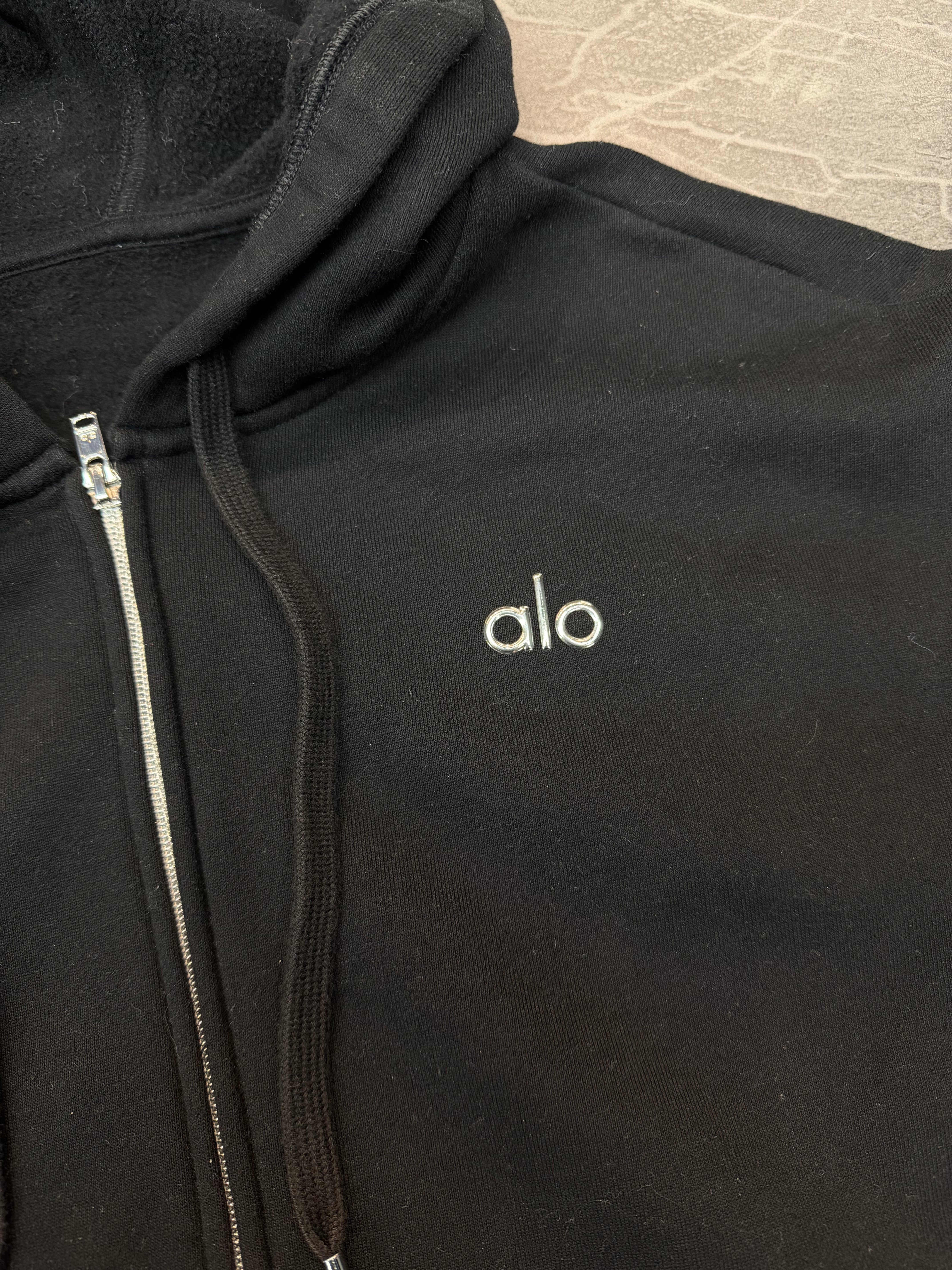 Alo Zipup Hoodie “Black”