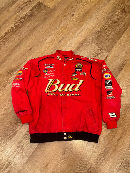 Red Budweiser NASCAR Racing Jacket (XL)