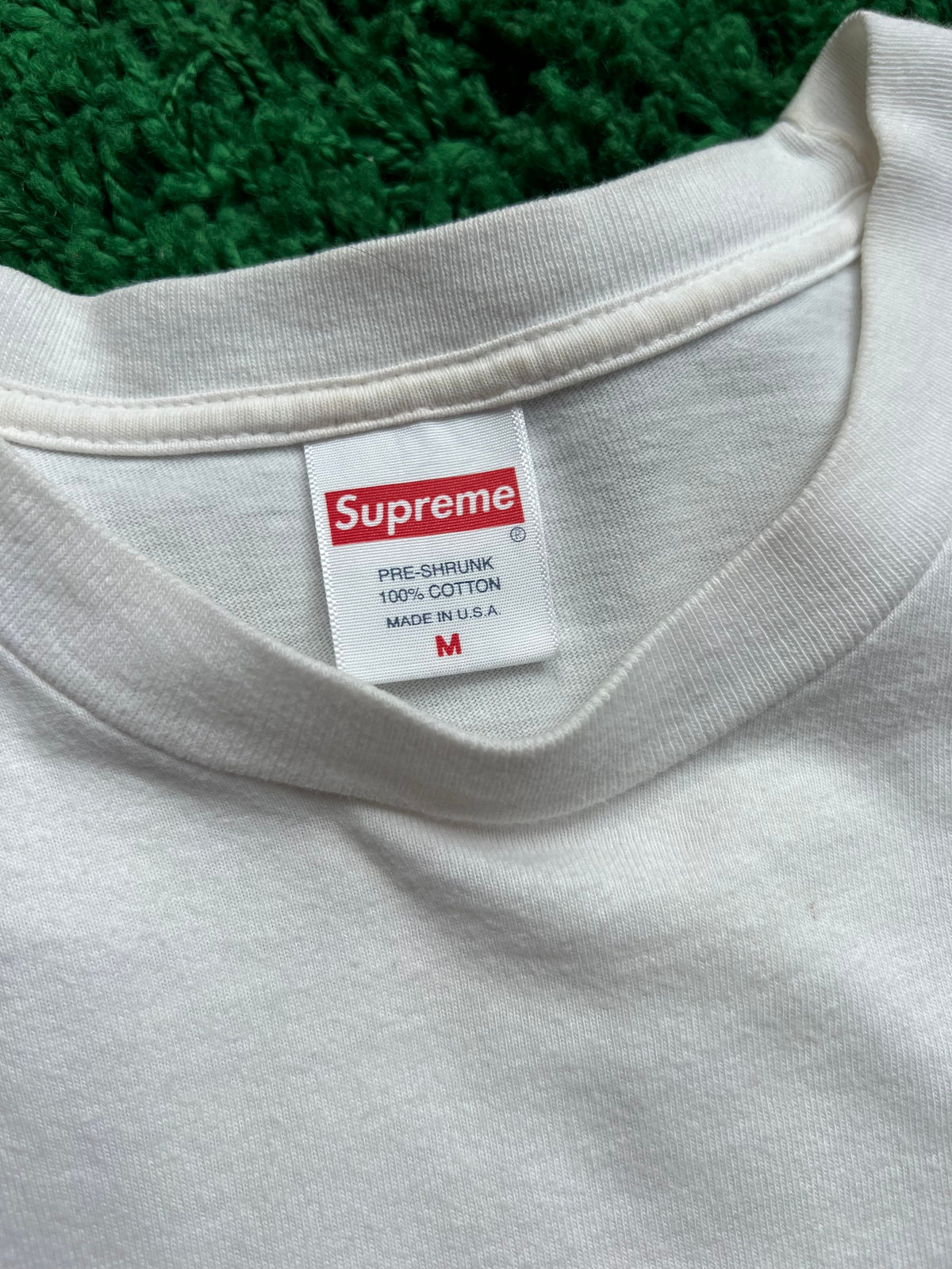 Supreme x Swarovski Box Logo Tee “White” (Size M) (Lightly Worn) - Image 3
