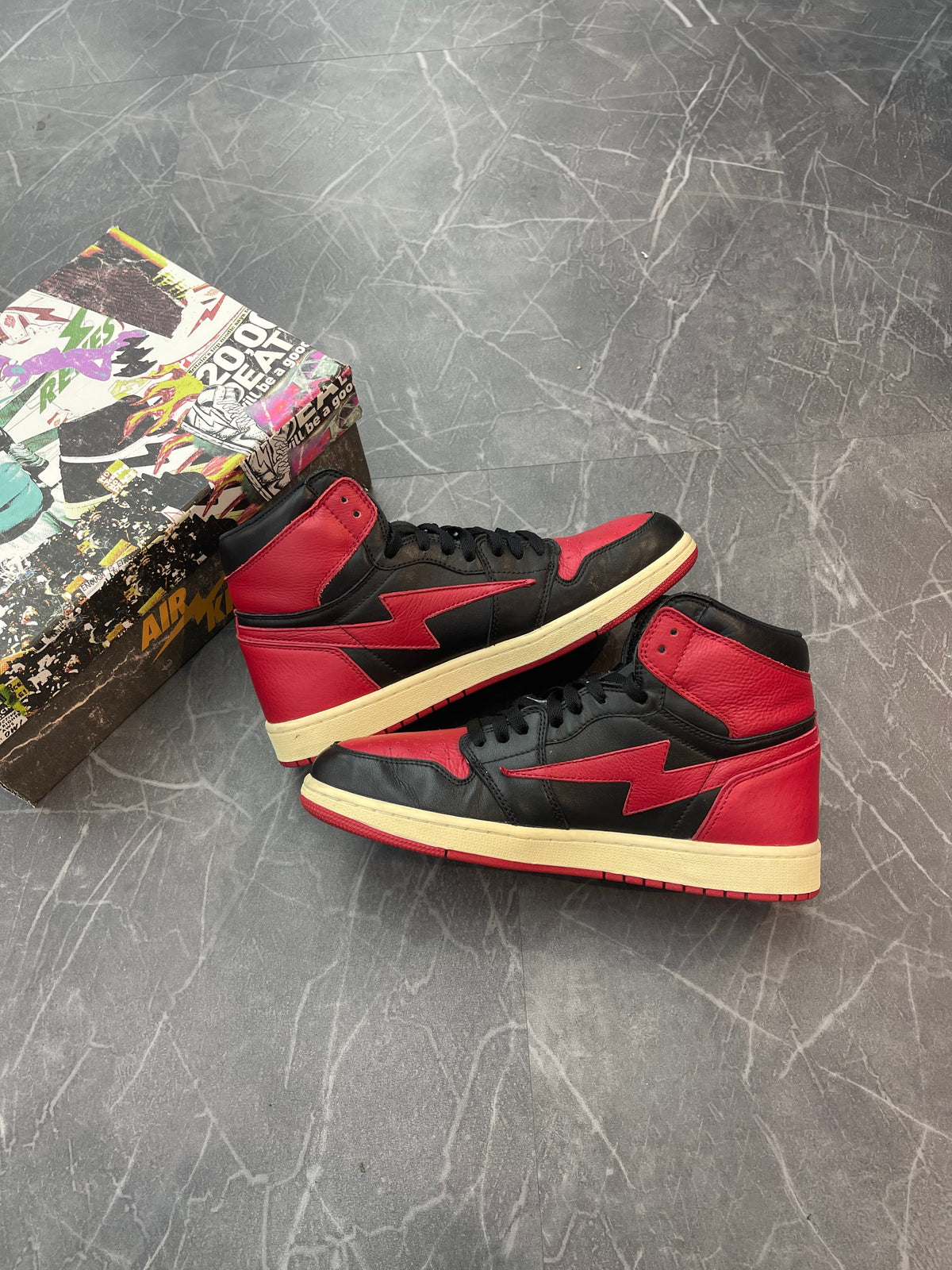 AIR KIYS Paris “Black Red” (Size 10.5) (Lightly Worn)