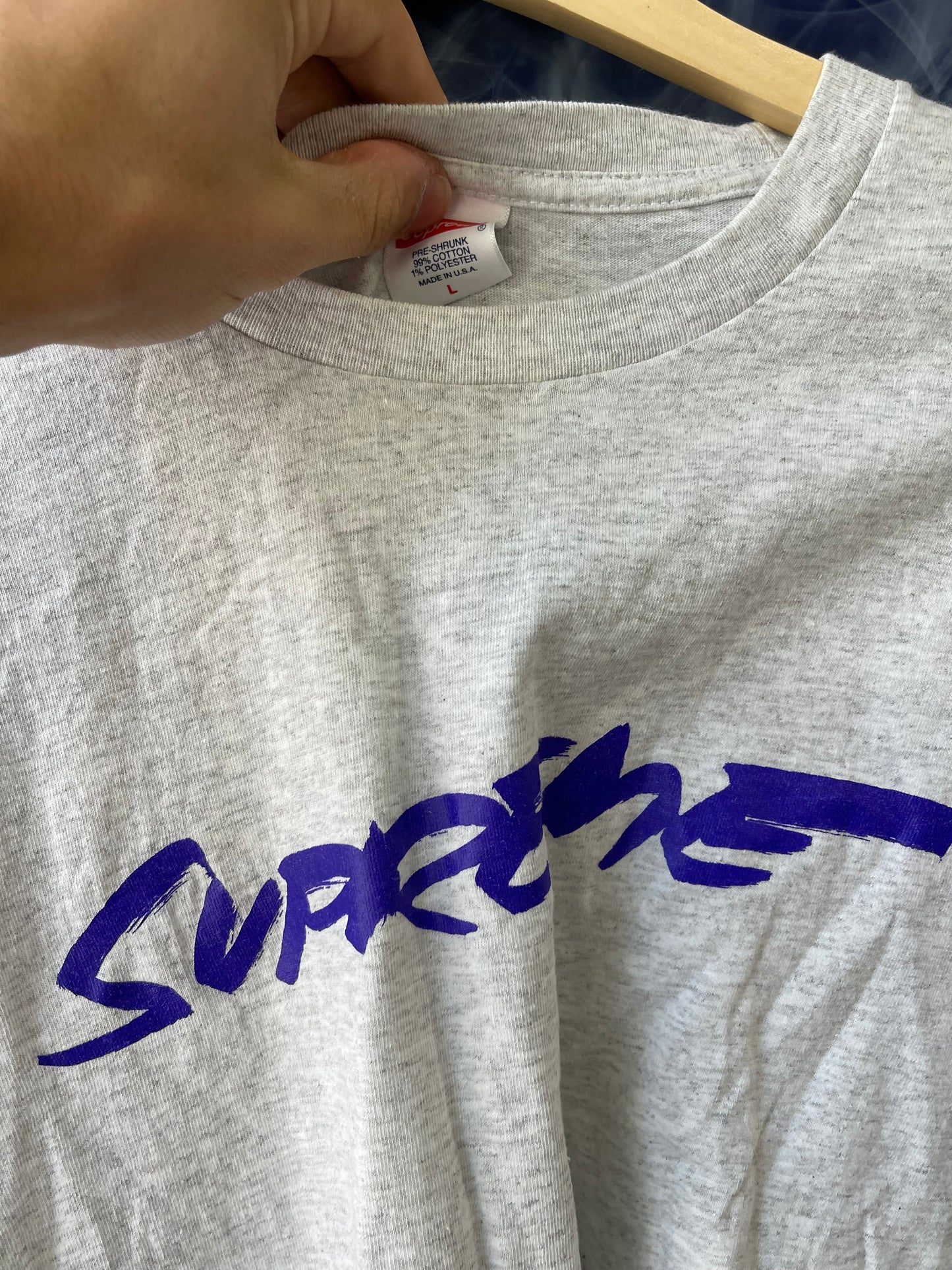 Supreme Futura Logo Tee “Ash Grey”