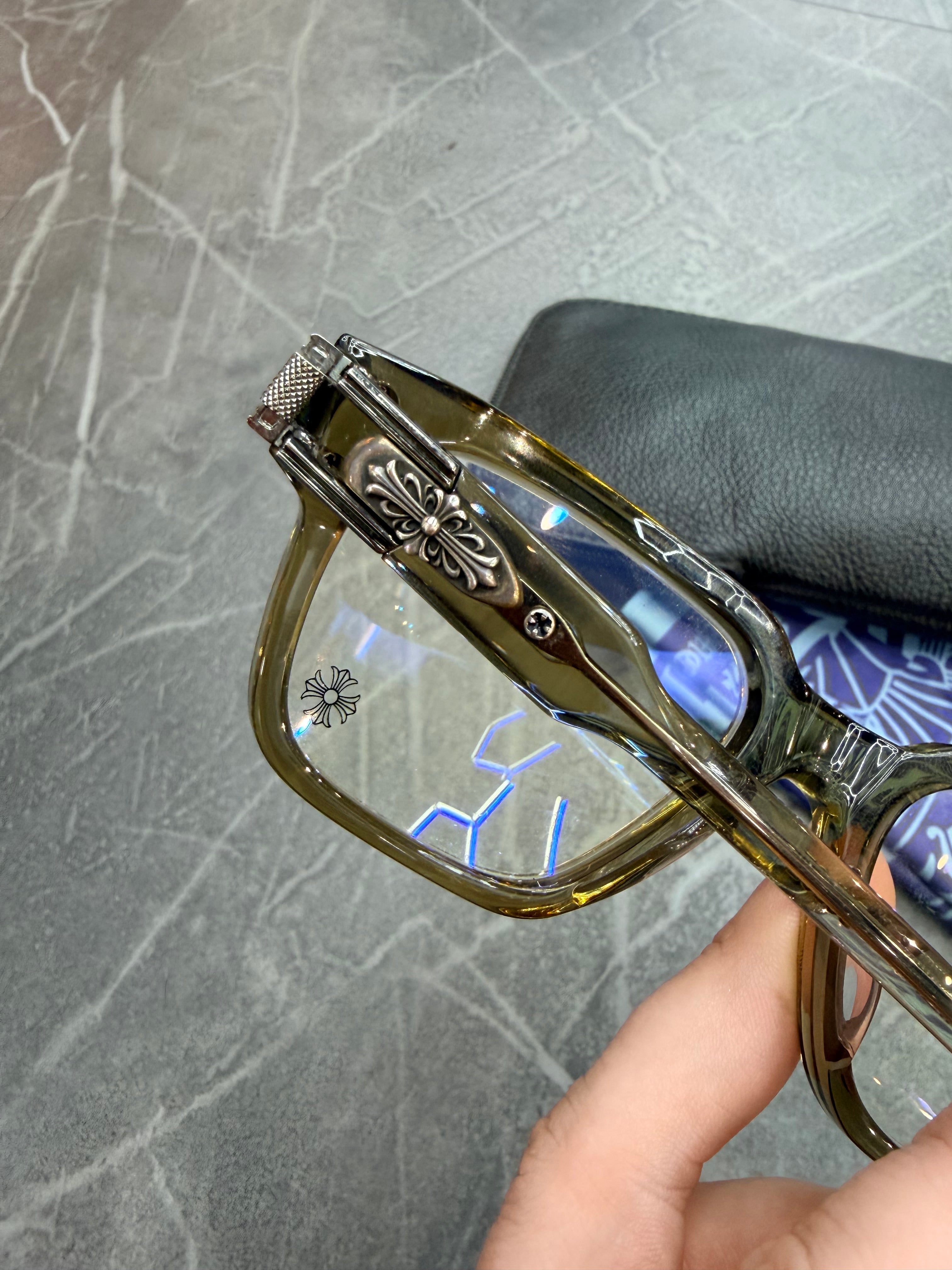Chrome Hearts Clear Frame Glasses Bulge