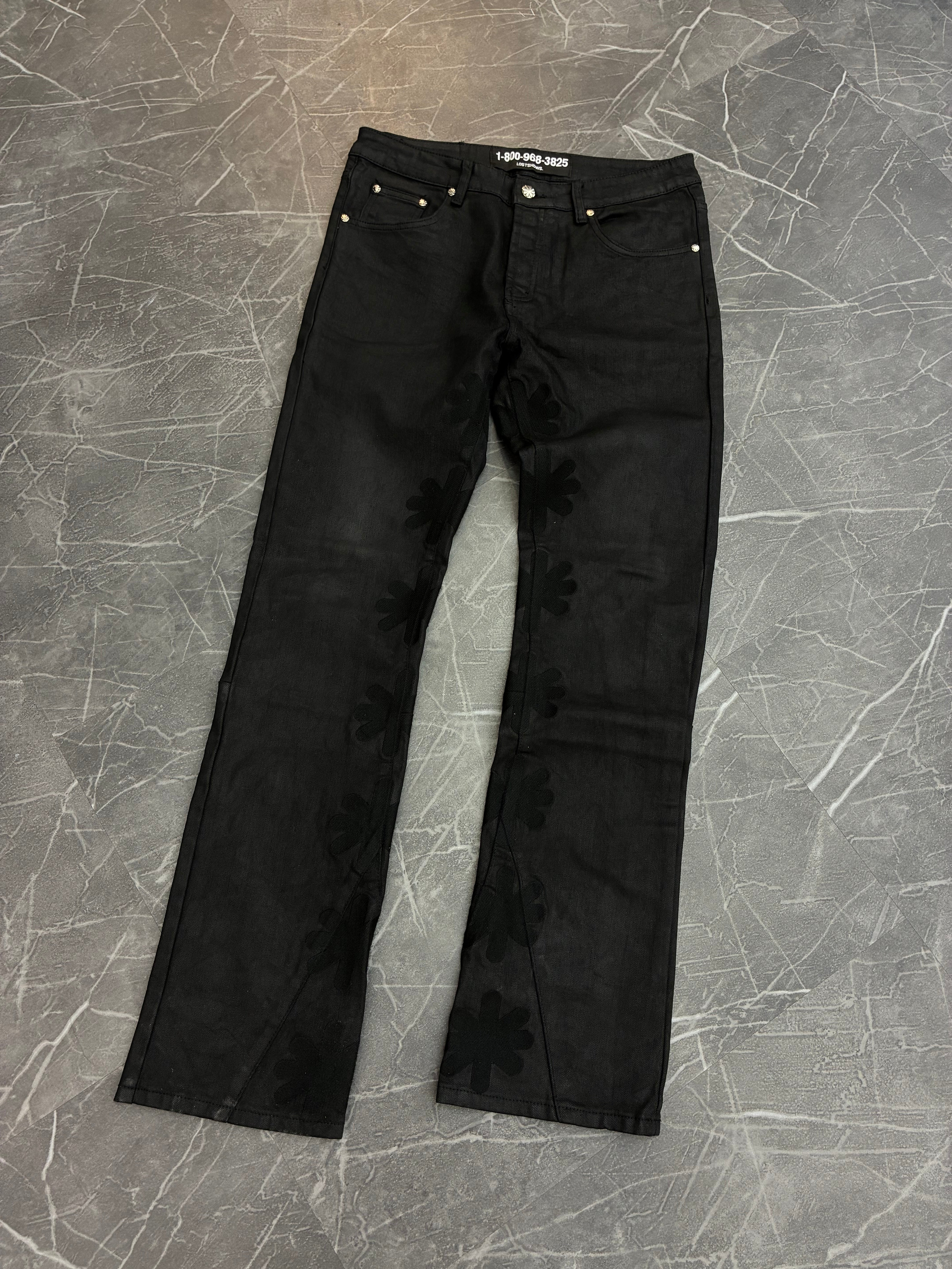 LOST SHDWS Waxed Jeans “Black” (32)