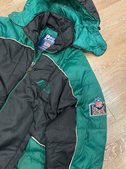 90’s NY Jets Pro Player Puffer Coat (L)