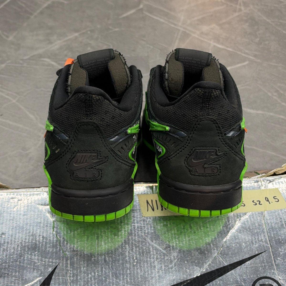 Nike Air Rubber Dunk Off-White Green Strike (Size 9.5) (Lightly Worn)