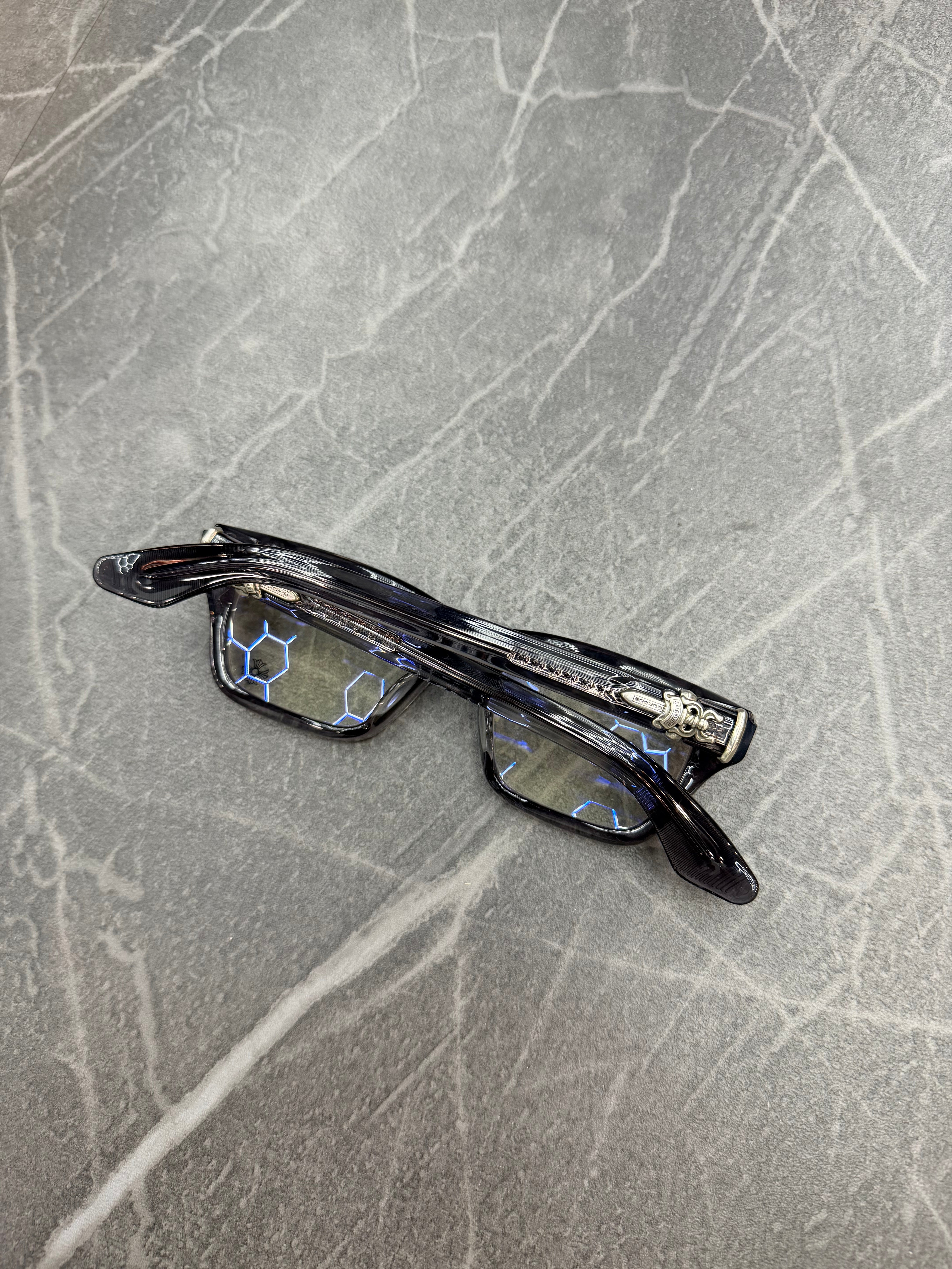 Chrome Hearts Hollyweird Clear Frame Glasses Washed Black