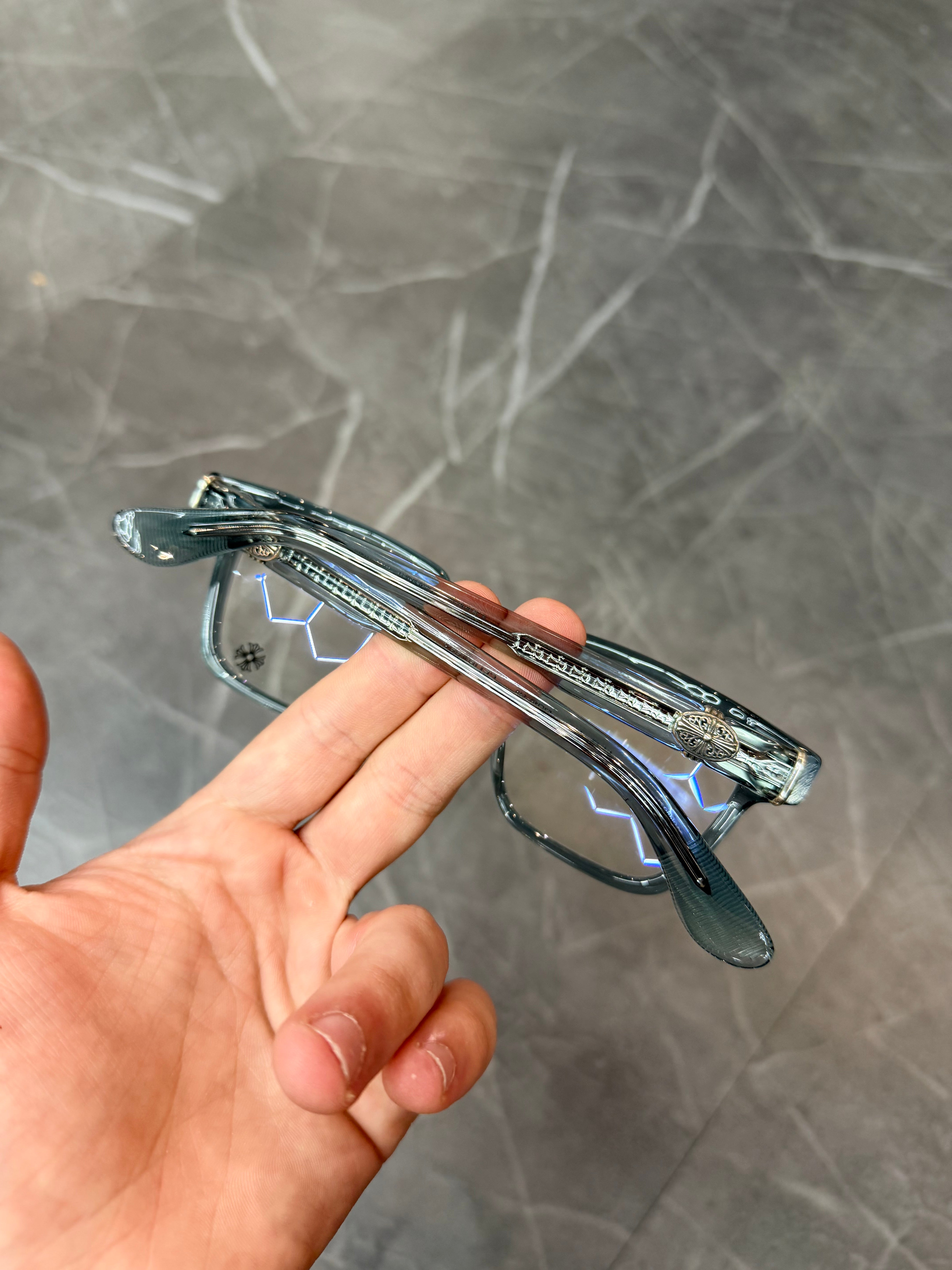 Chrome Hearts CELIBUSSY Clear Flame Glasses