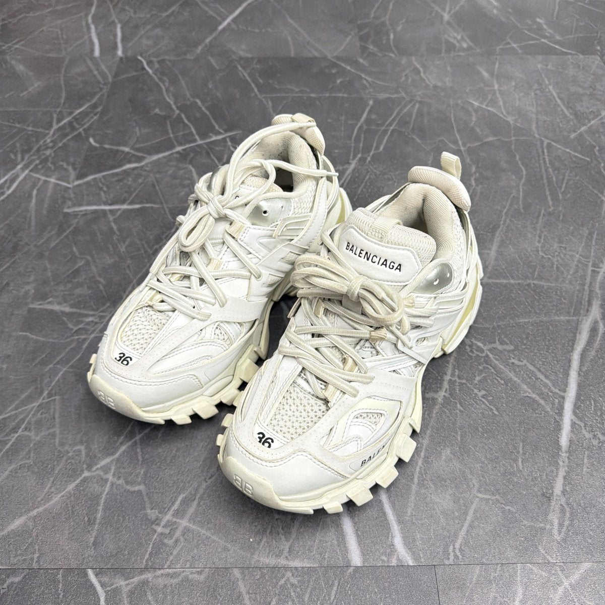 Balenciaga Track Trainer White (Women's) (Size 36) (Lightly Worn)