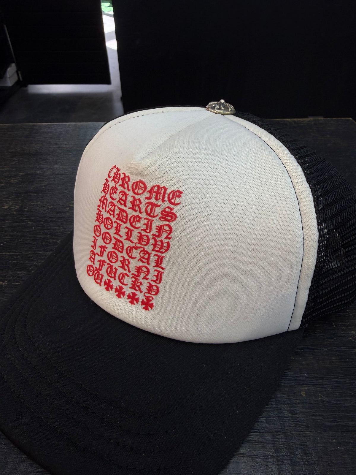 Chrome Hearts Eye Chart Trucker Hat