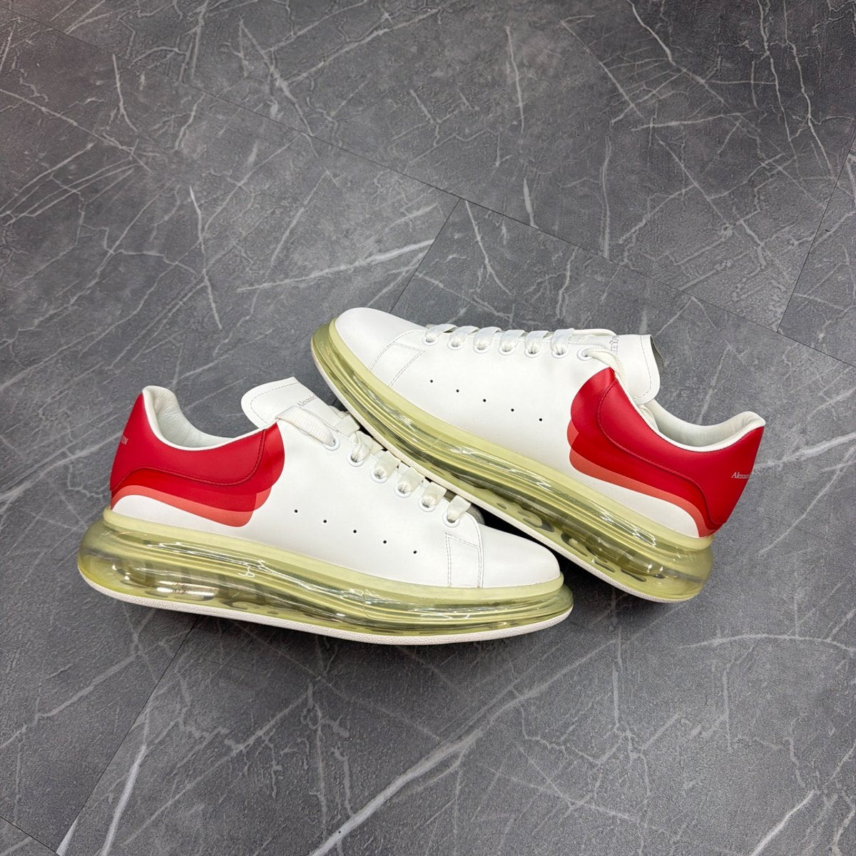 Alexander McQueen Oversized Clear Sole 3D Print Lust Red (Size 45) (Lightly Worn)