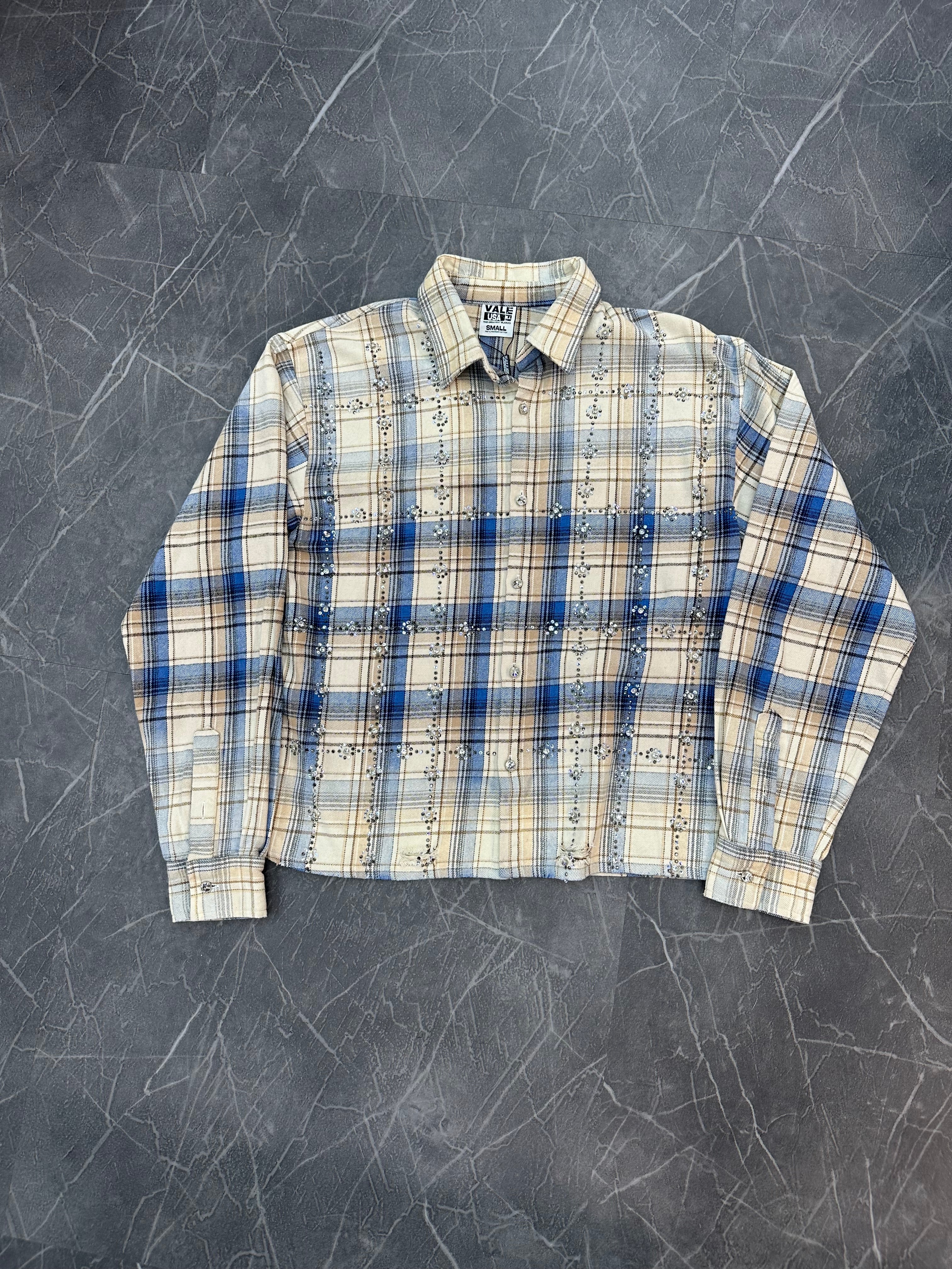 Vale Forever “Skyfall” Flannel Cream Blue