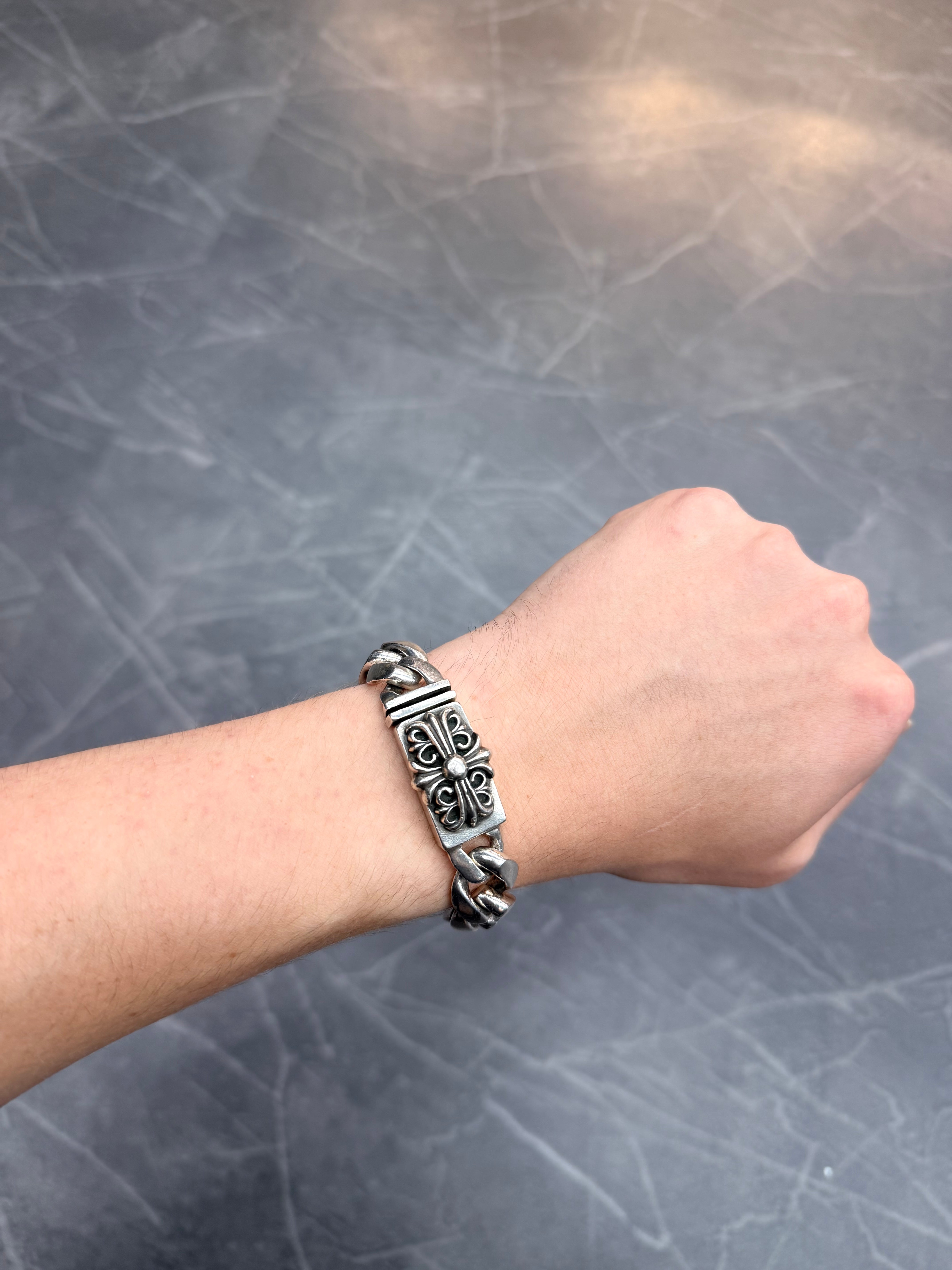 Chrome Hearts Floral ID Cuban Bracelet