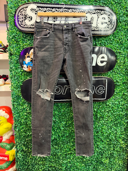 Purple Brand Jeans Black Knee Holes (32)