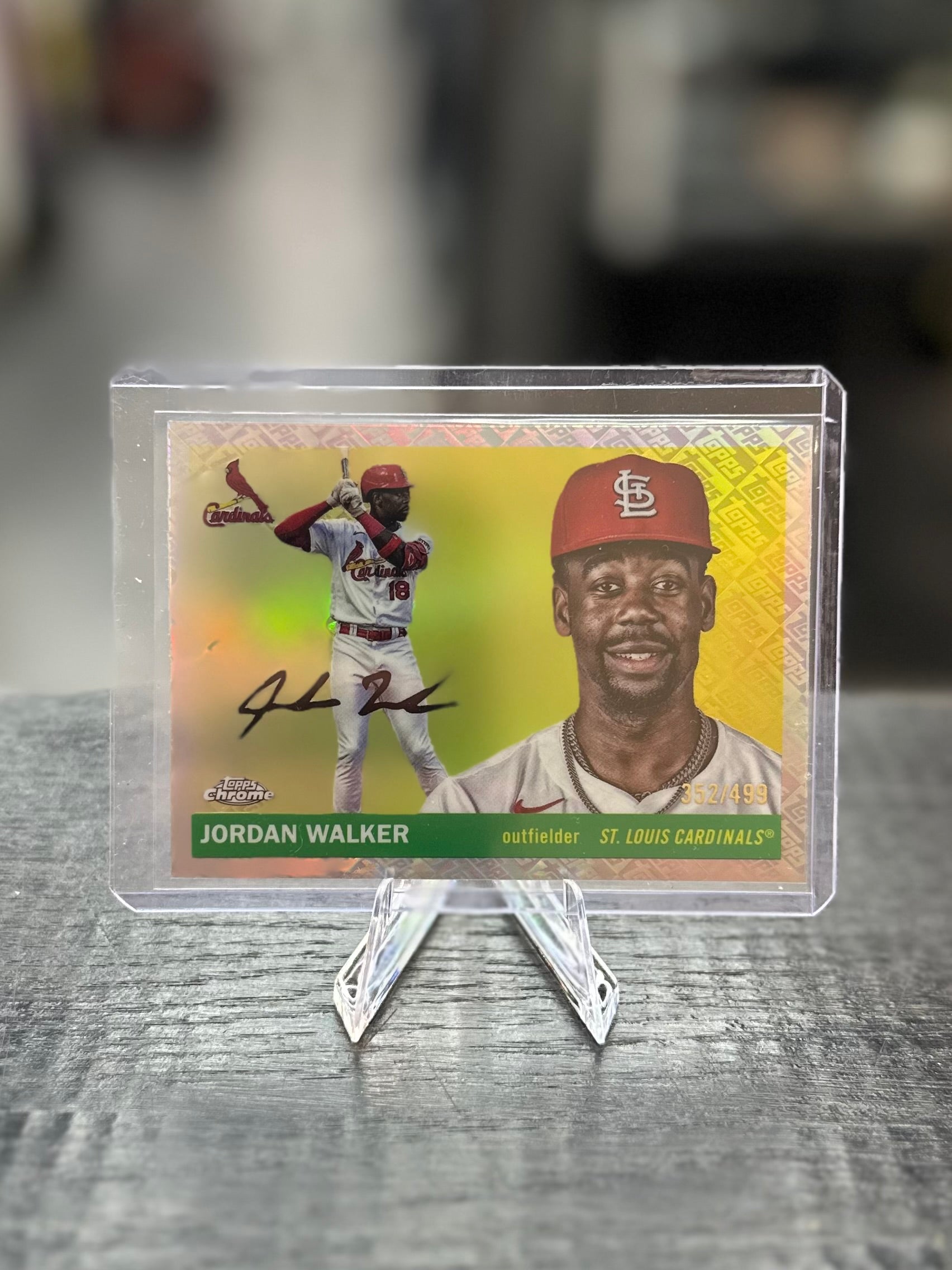 2025 Topps Chrome Platinum Jordan Walker MLB Logo /499