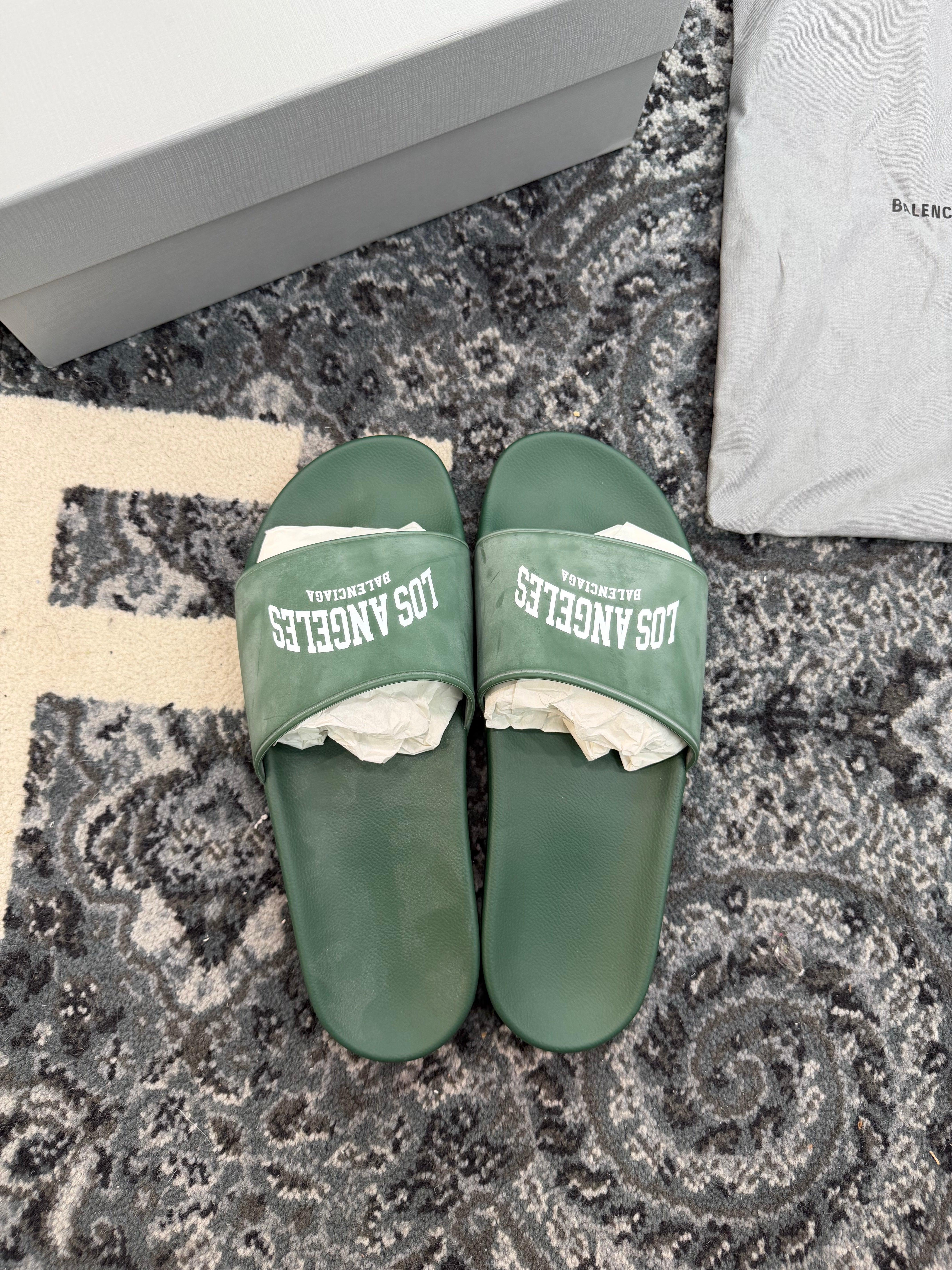 Balenciaga Los Angeles Slides “Green”