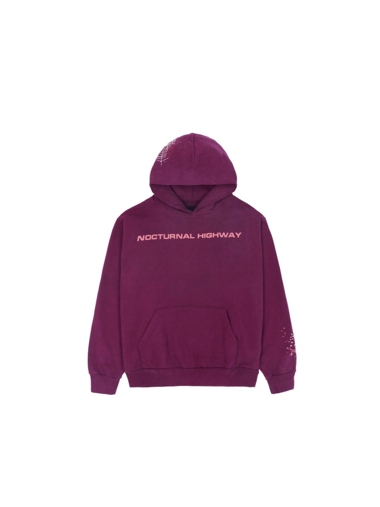 Sp5der Hoodie “Nocturnal Highway Dark Purple”