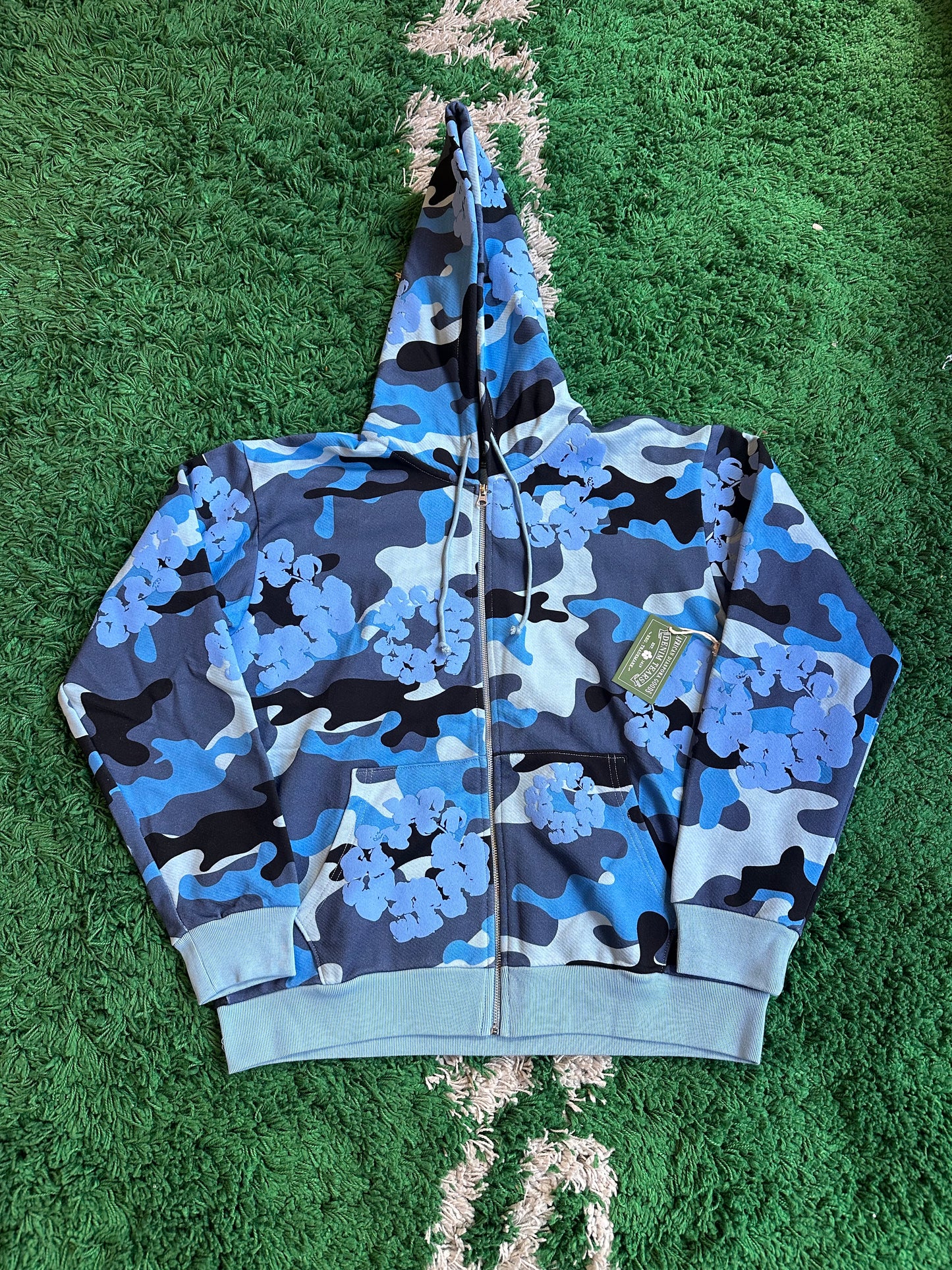 Denim Tears Cotton Wreath Zip Up “Blue Camo”