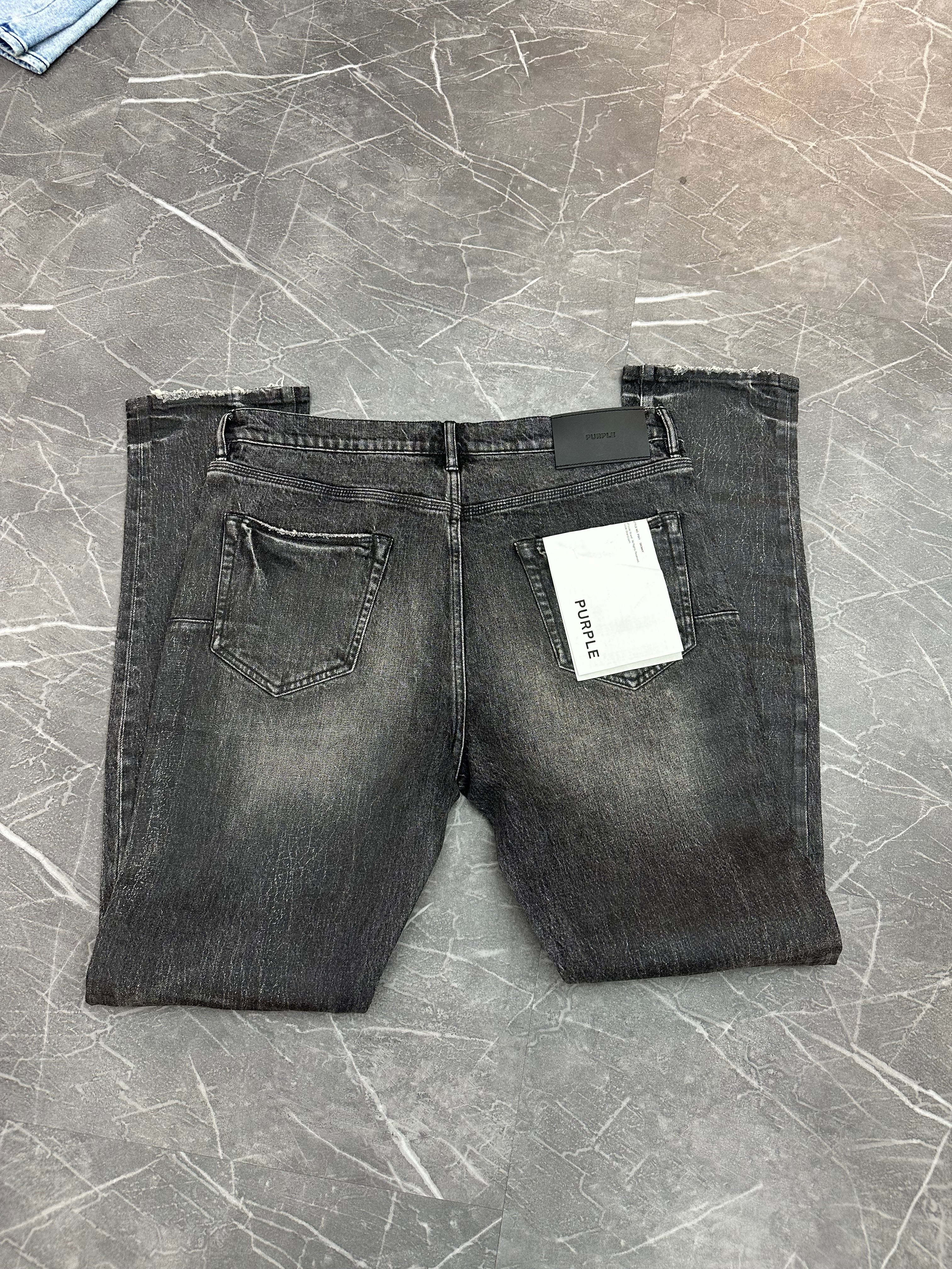 PURPLE BRAND ストーン装飾 ブラックデニム 30 Purple Brand