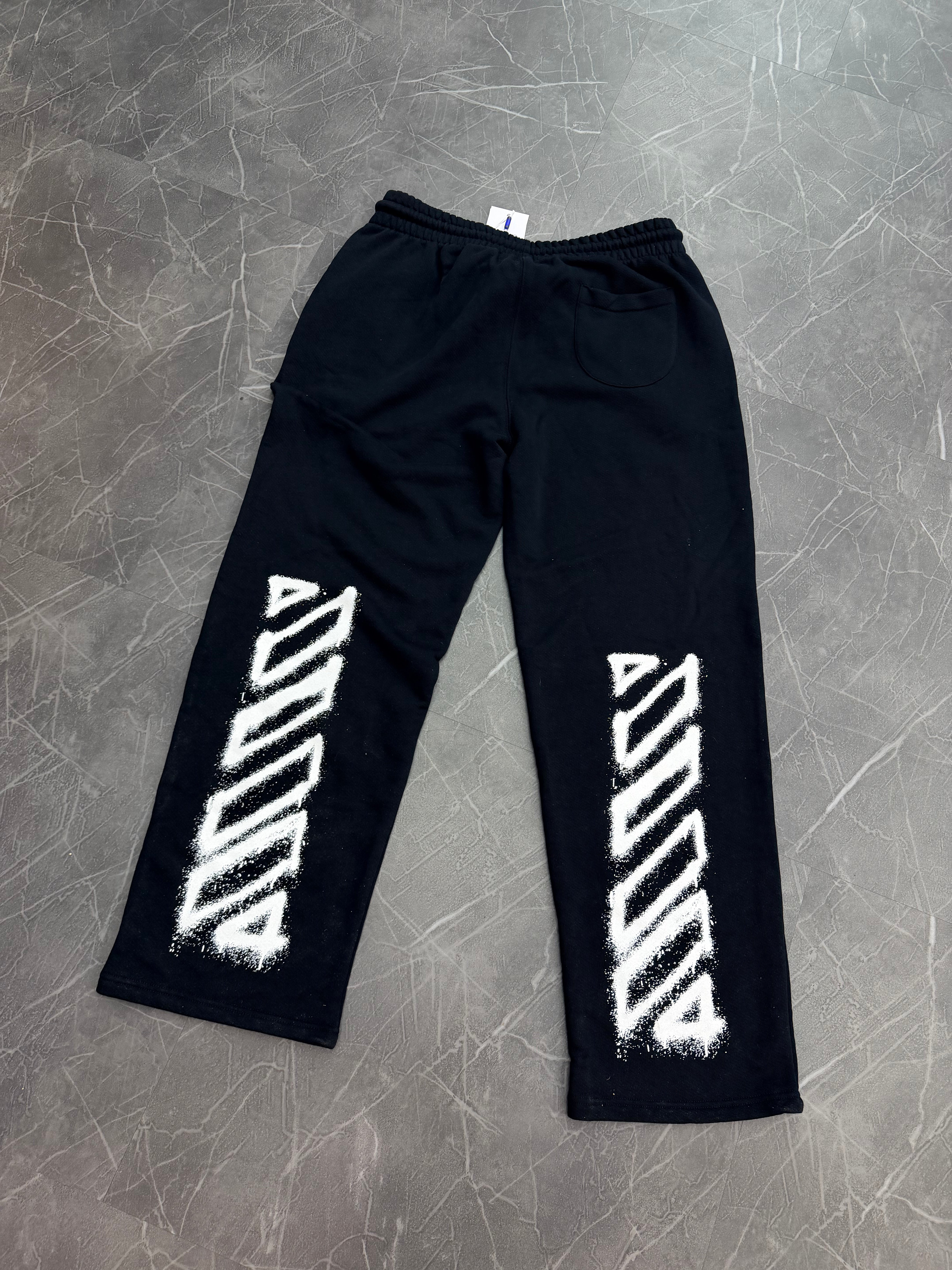 Off-White Spray can Diagonal Sweatpants Black