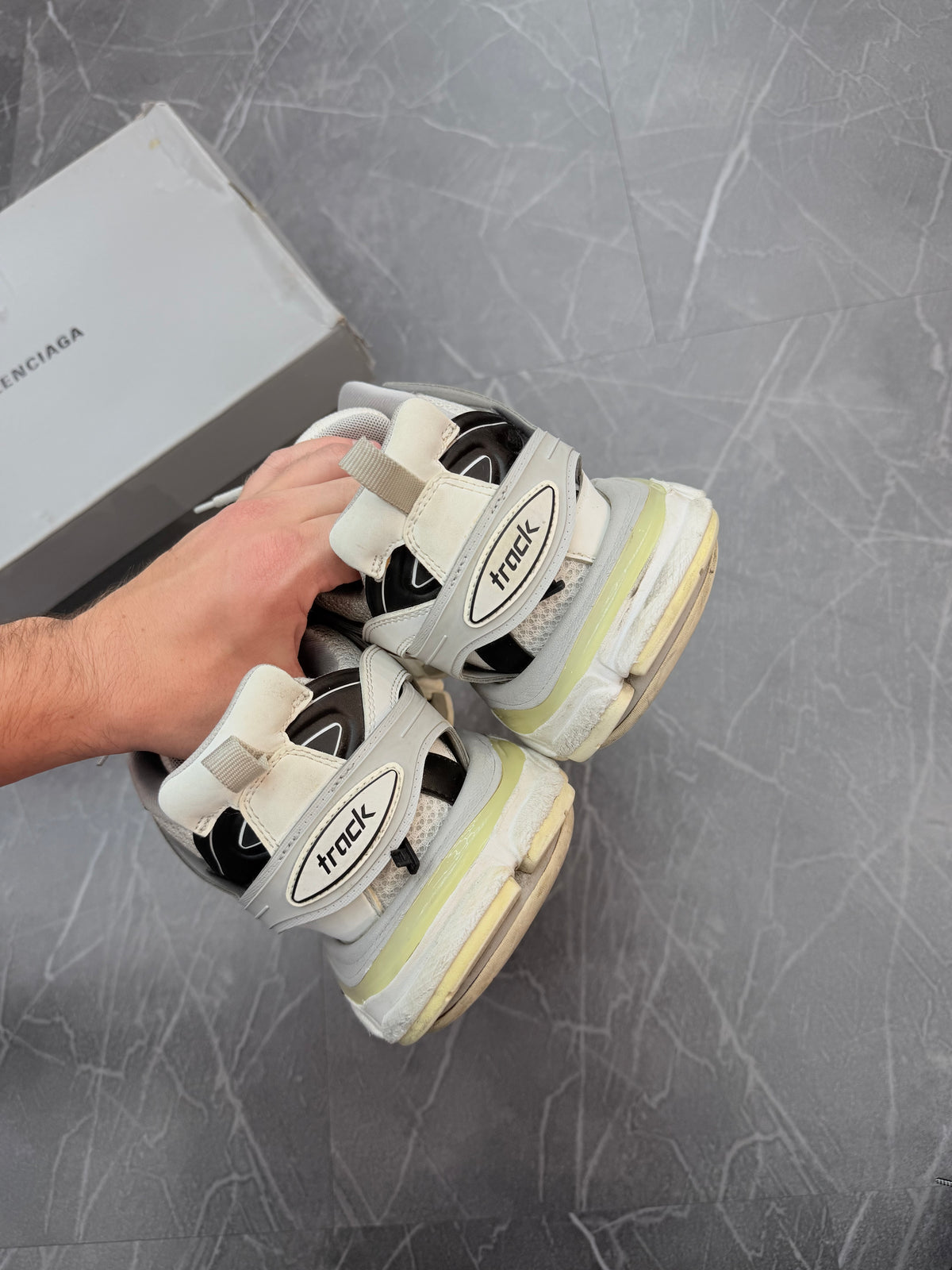 Balenciaga LED Track Runner Grey White Black