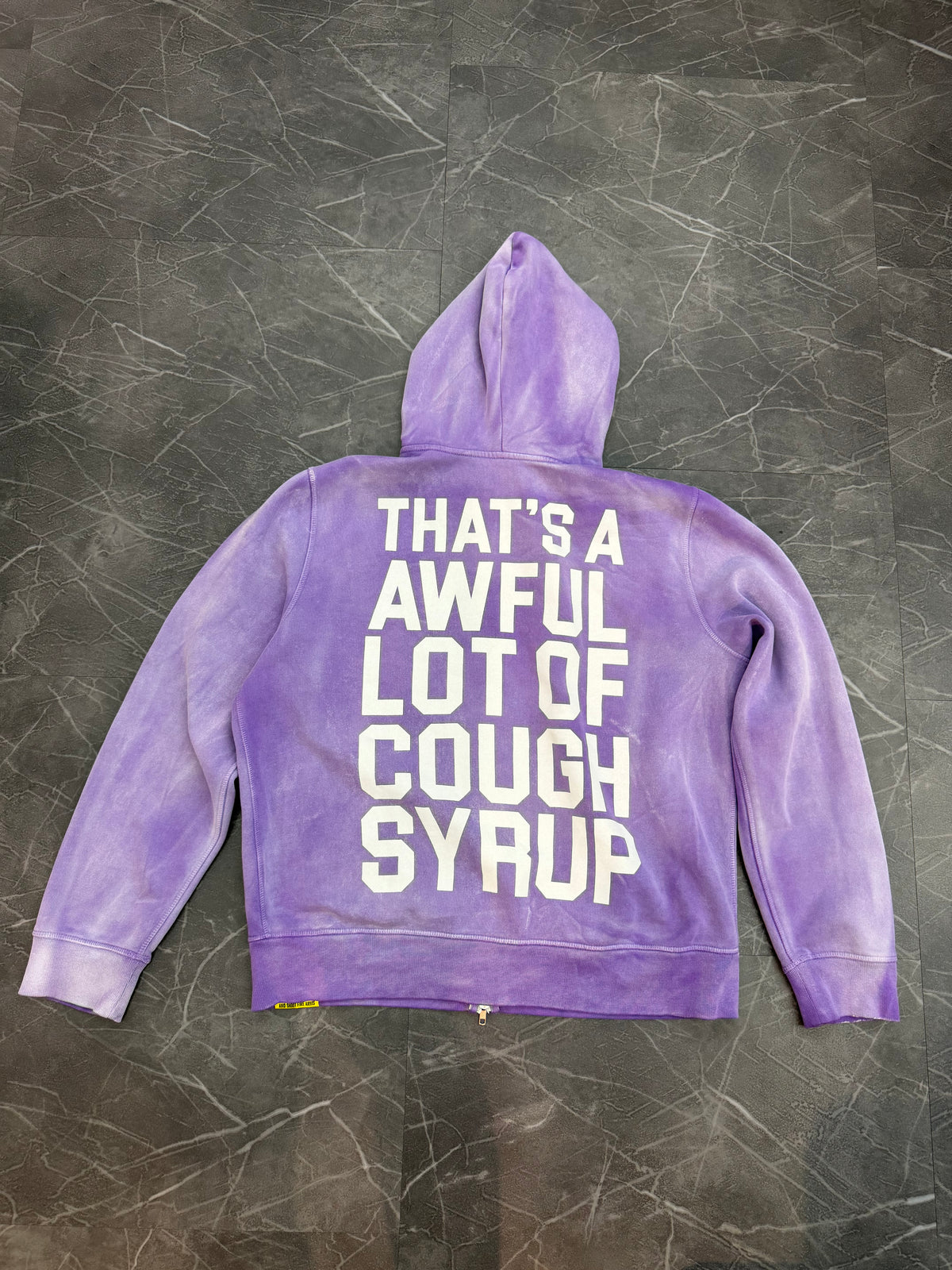 That’s An Awful Lot Of Cough Syrup Zip Up “Purple Wash”